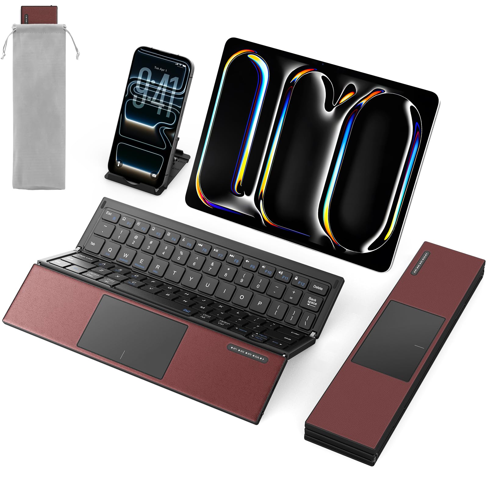 Amazon.com: SODI Z01T Portable Tri-Fold Bluetooth Keyboard with