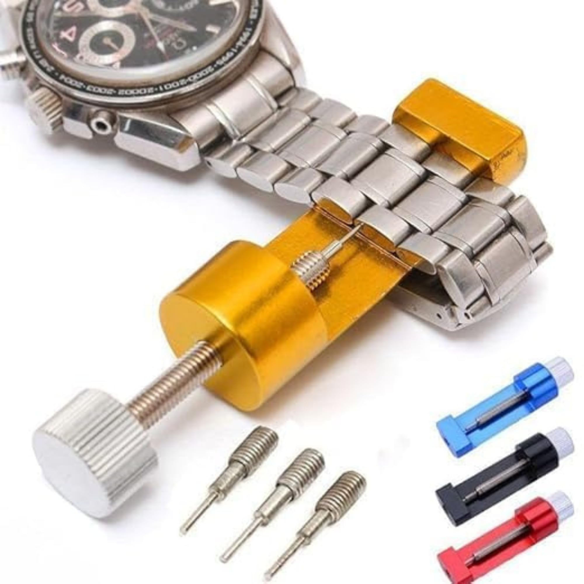 SHLOKY Watch Link Removal Tool Watch Strap Tool Professional Adjuster Remover Repair Tool Kit All-metal Strap Link Remover Tool With 3 Size Pins. (B0DG8NSJ2C) Amazon Price History, Amazon Price Tracker