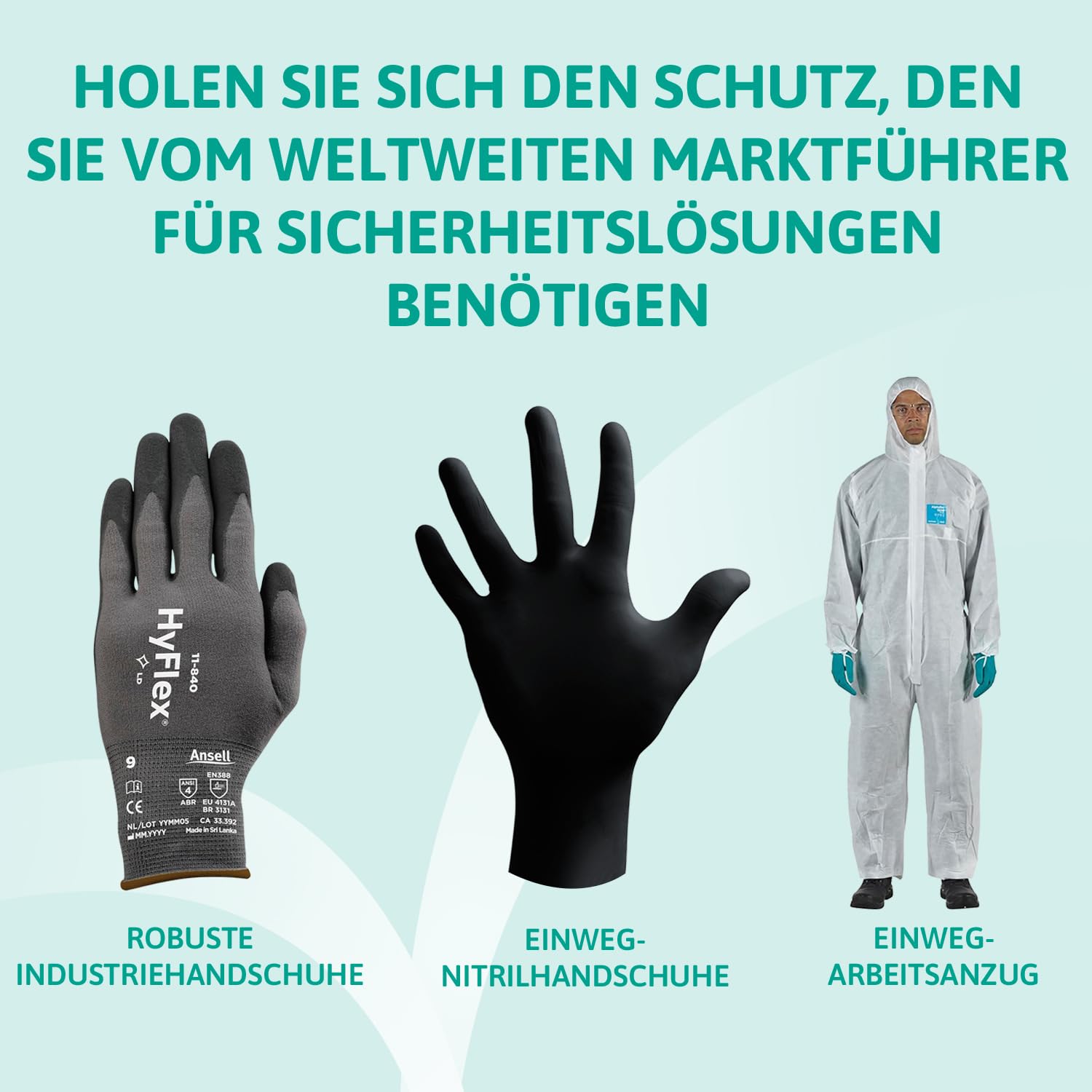 Ansell ActivArmr 42-474, Hitzeschutz Handschuh, Industrielle hitzebeständige Handschuhe, Arbeitshandschuhe mit Filz -Futter und Stulpen, Professionelle Schutz-Handschuhe, 12 Paar, Gr. L