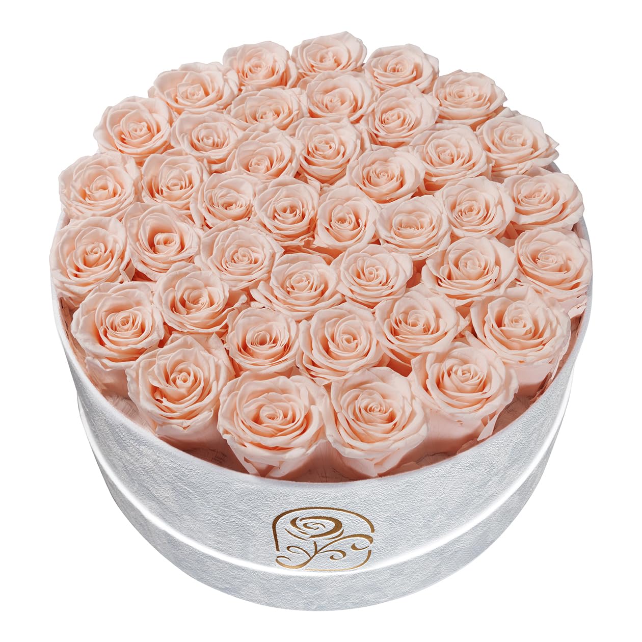 40 rose velvet box arrangement