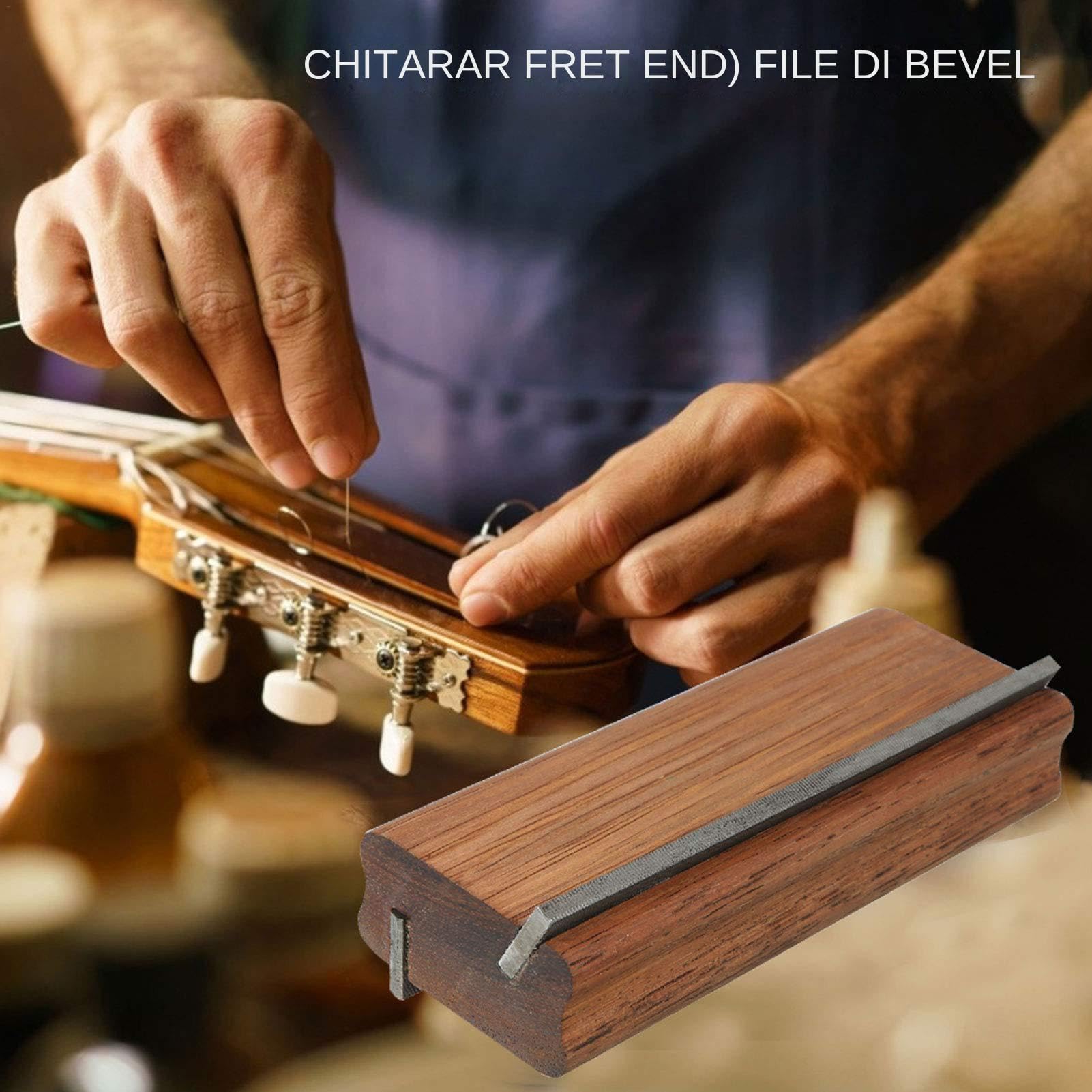 Lima per coronatura di tasti per chitarra, Lima per coronatura di tasti per chitarra, Medicazione per tasti per chitarra basso da 45 gradi e 90 gradi, Strumenti di liuteria per arrotondare la chitarra