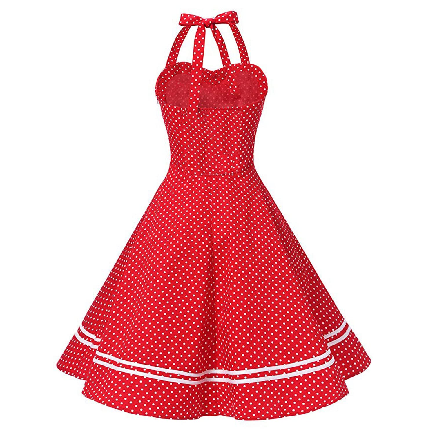 Audrey Hepburn - Abito Vintage Anni '50, con Bottoni Floreali, da Donna