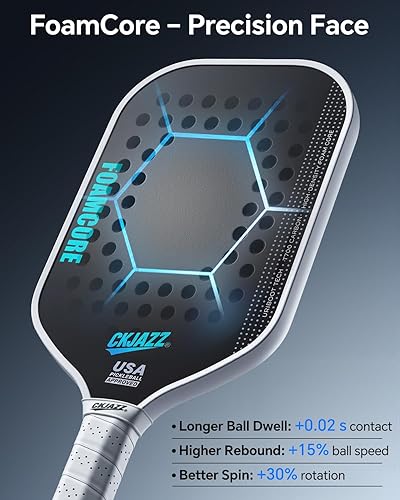 Miniatura 3 de Paleta de pickleball - Pala de pickleball de fibra de carbono - Pala de rendimiento 100% con núcleo de espuma