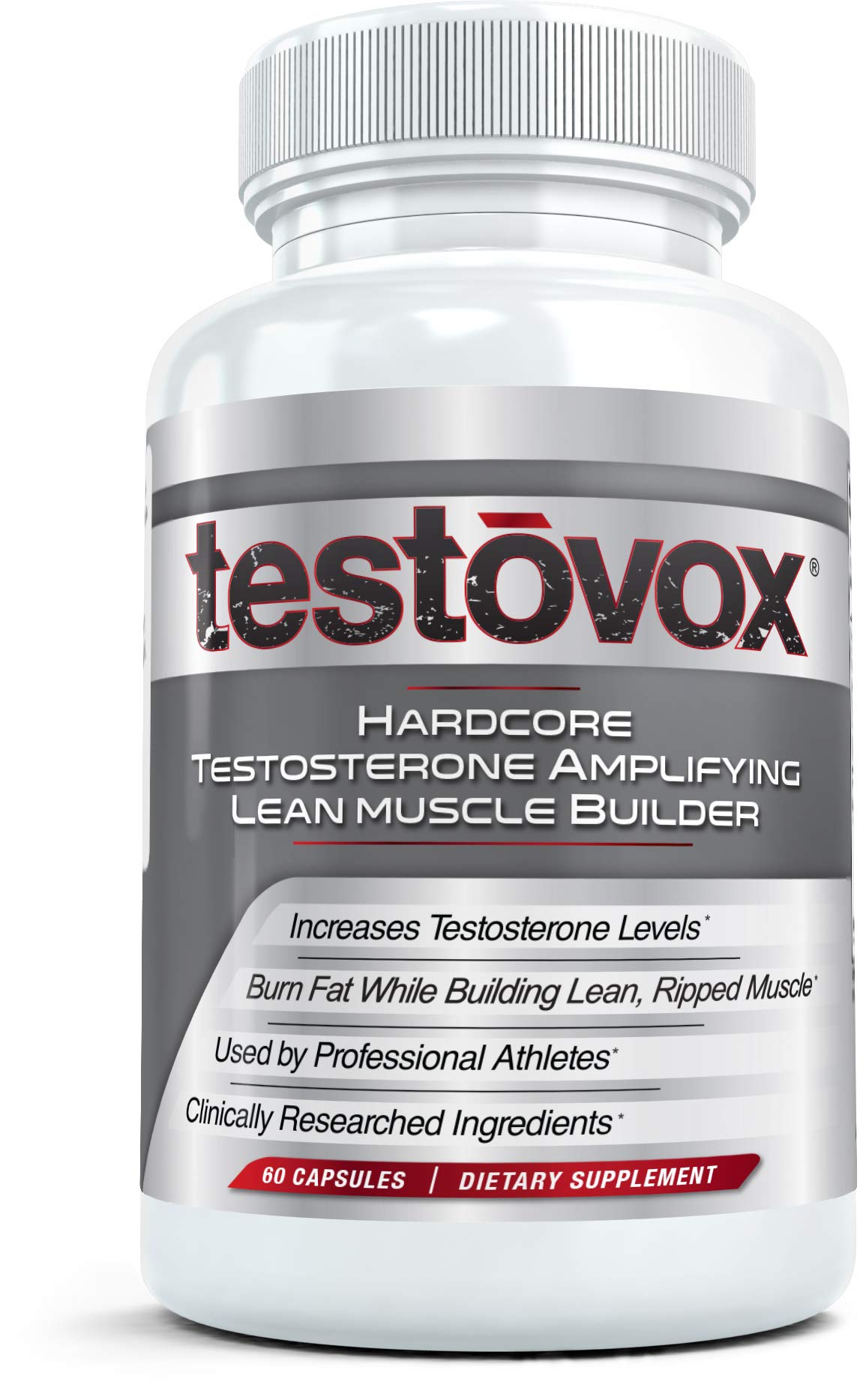 Testovox: Powerful Anabolic Testosterone Booster Pills & Lean Muscle Builder for Men | The Athlete's Choice to Enhance Performance with Tribulus, Zinc | Naturally Boost Libido, 60 Capsules