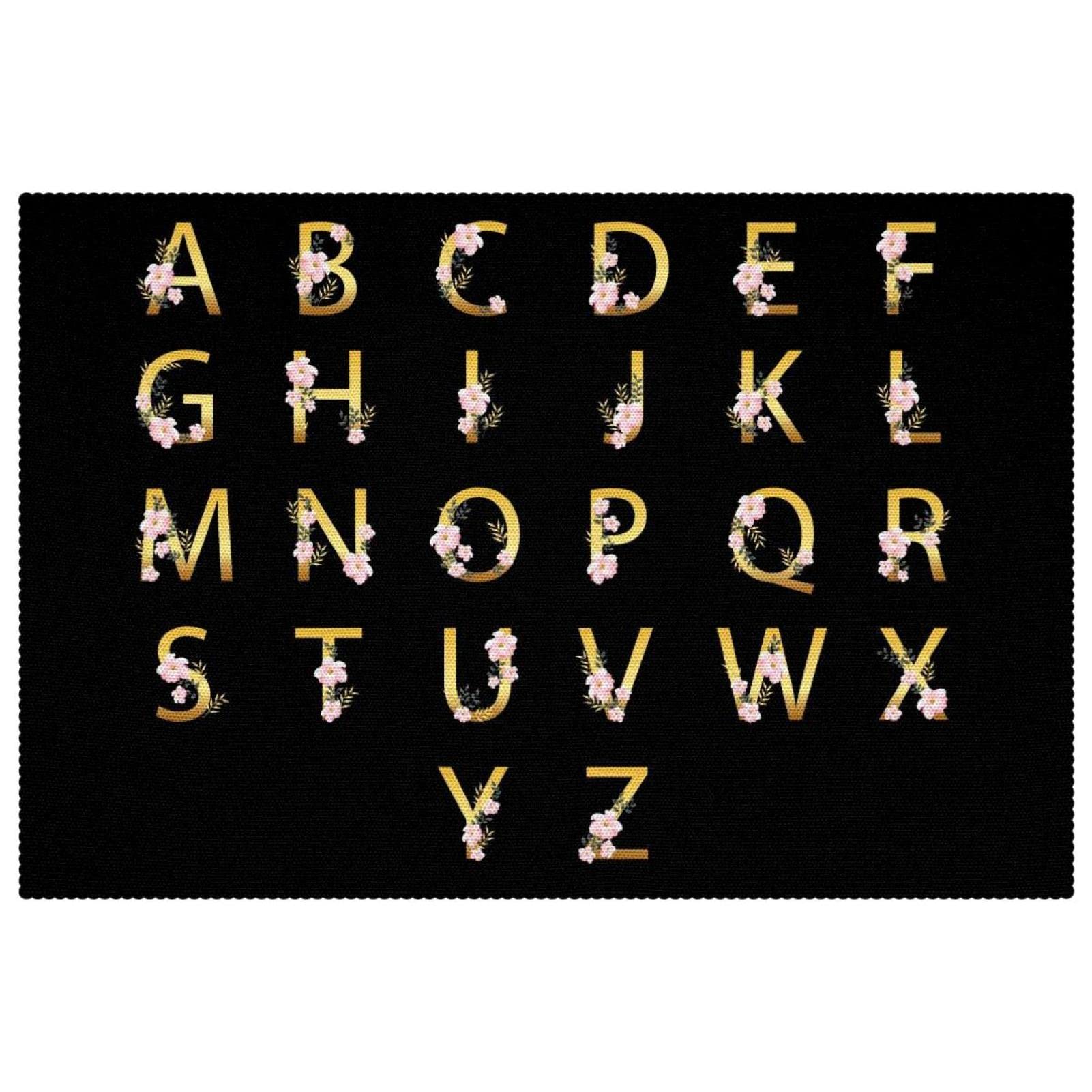 Sets de table fleurs alphabet lot de 6 à offrir pour une crémaillère ou une fête de famille