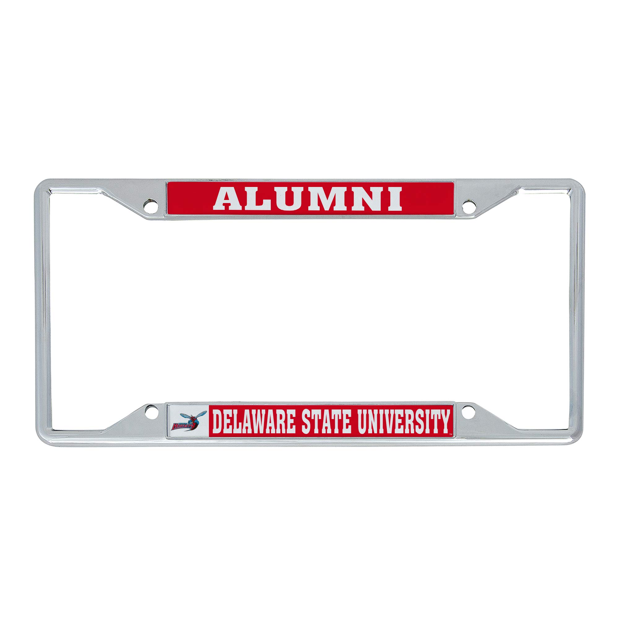 Delaware State University DSU Hornets NCAA Metal License Plate Frame for Front Back of Car Officially Licensed (Alumni)