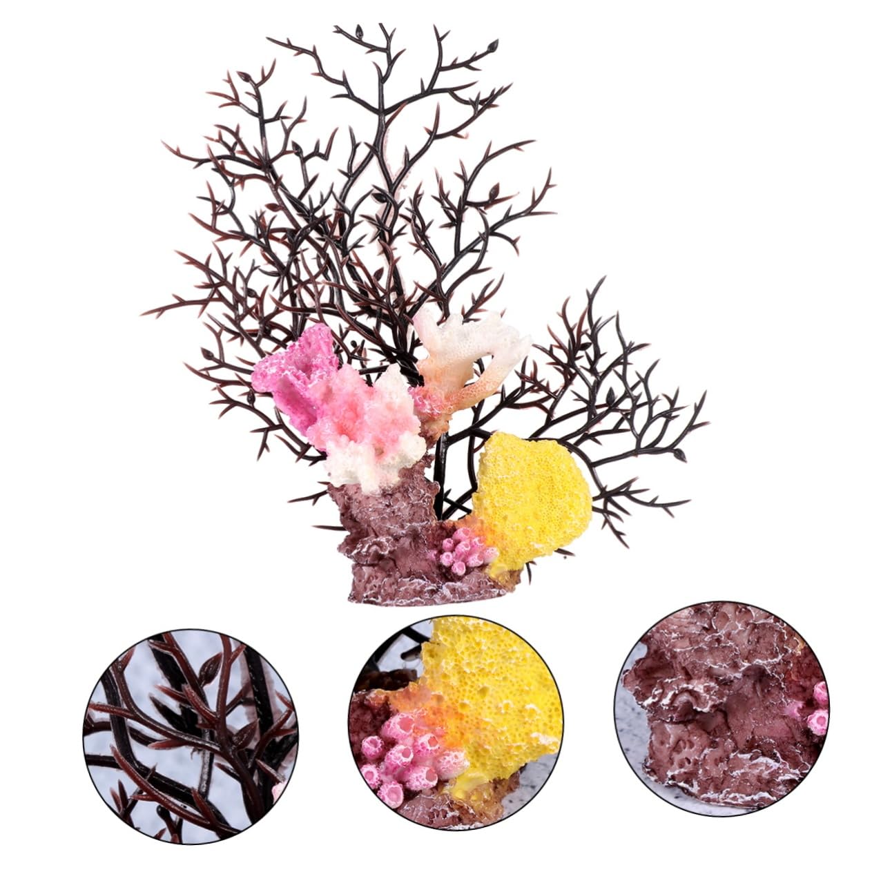HOODANCOS White Fake Coral Branches Large Artificial Coral Reef Aquarium Décor for Home and Office