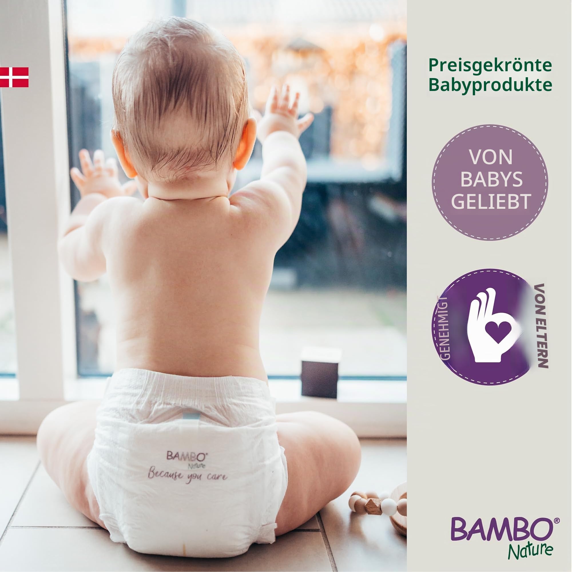 Bambo Nature Premium Eco Windeln, nachhaltige Windeln mit Umweltzeichen, verbesserter Auslaufschutz, sichere und bequeme Babywindeln, sicher und bequem - Windeln Größe 4 (7-14 kg), Maxi, 144 Pck.