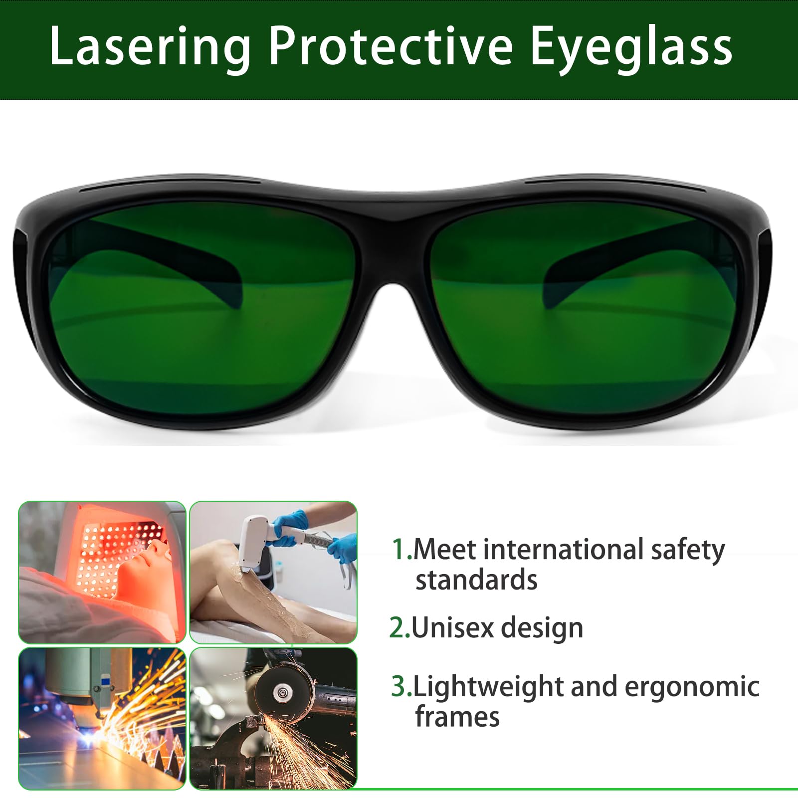 Gafas láser IPL de 200 nm-2000 nm, protección ocular de seguridad, gafas de depilación para tratamiento y operador de cosmetología, contra impulsos de luz, protección UV