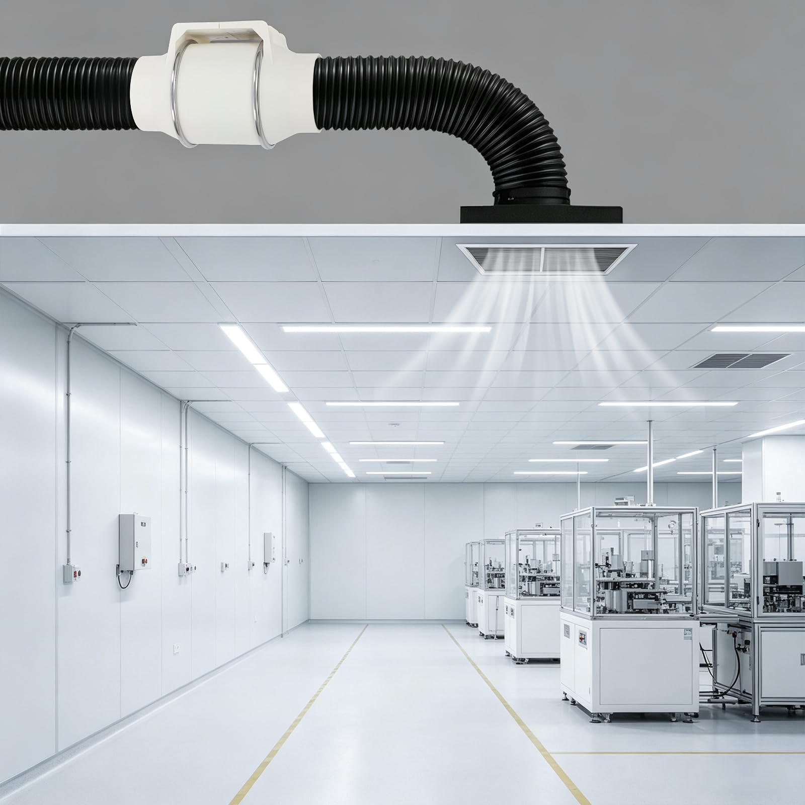 Inline-Rohrventilator 220m³/h 50dB, 220V, weiß für Bad & Küche