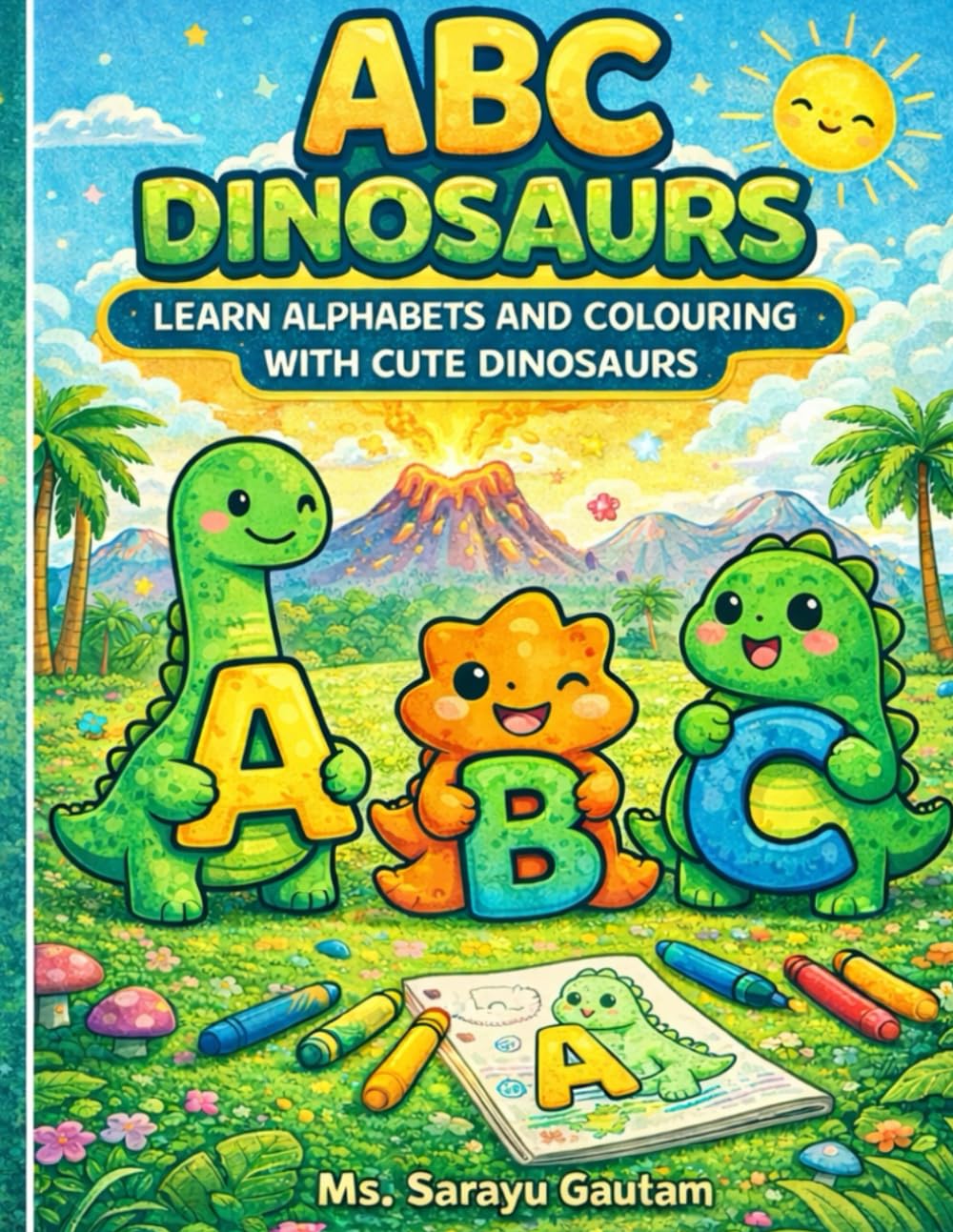 ABC DINOSAURS- Learn Alphabets and Colouring with Cute Dinosaurs