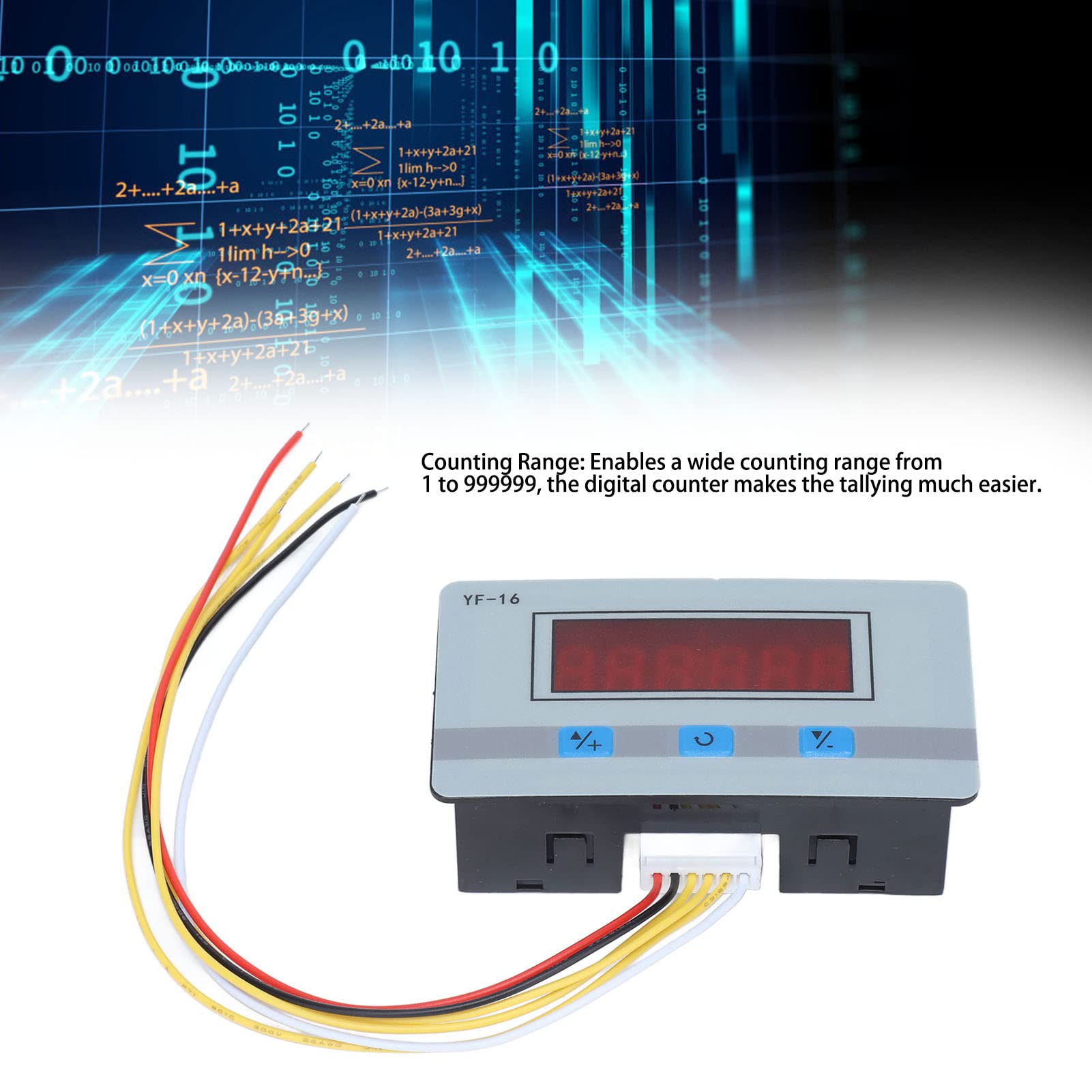 Digital Counter Auto Detection Tally Electronic Counter Gauge for Industrial Control NPN and PNP Signal Input Ports