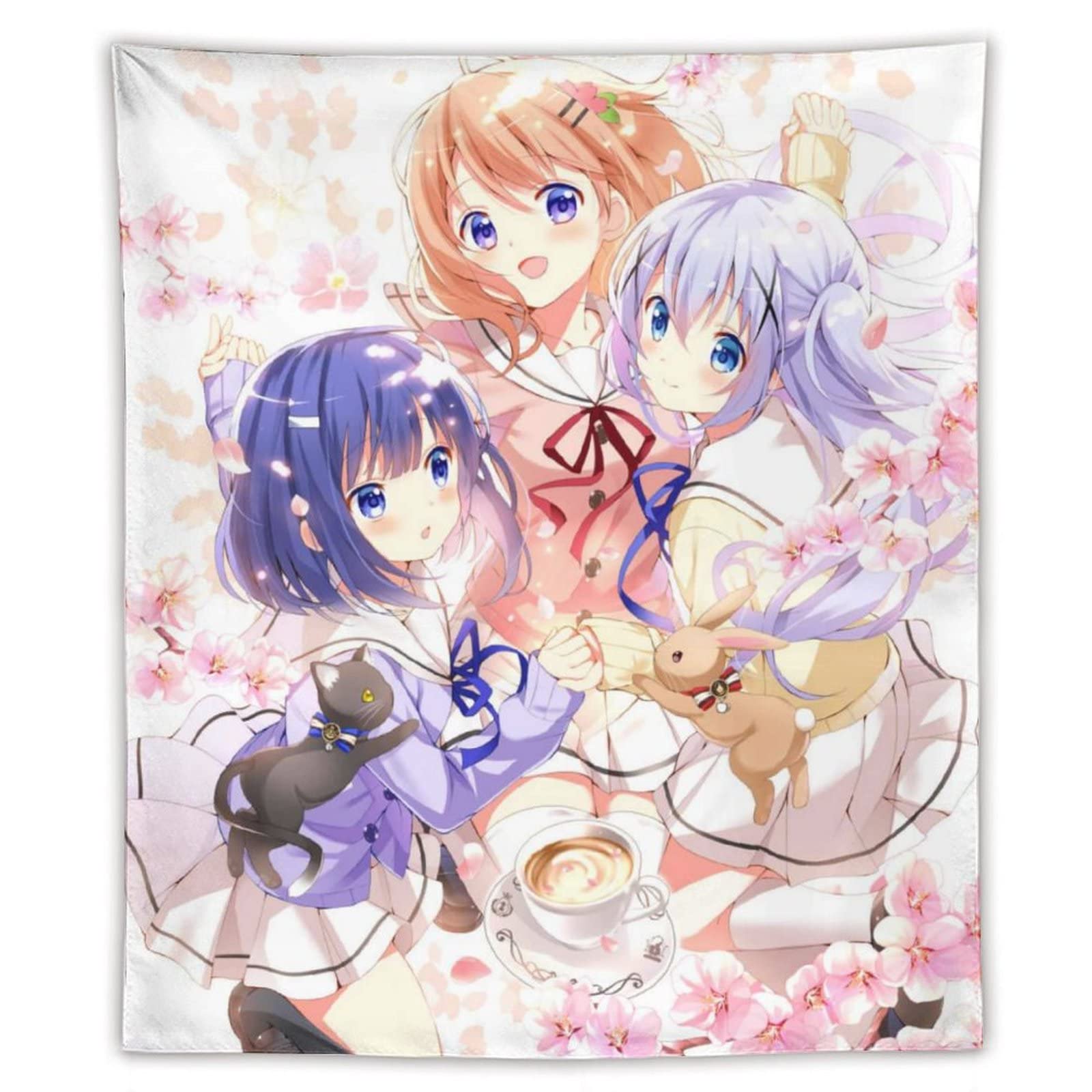 Amazon.co.jp: タペストリー ごちうさ ココア チノ フユ ポスター 絵画