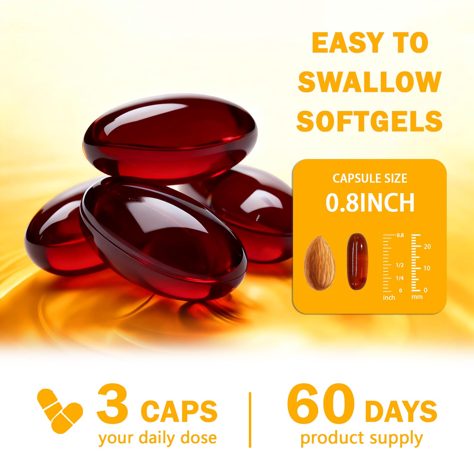 Pumpkin Seed Oil, Pumpkin Seed Oil Capsules with Saw Palmetto | 3000mg Cold Pressed | for Hair Growth - Non-GMO - 180 Softgels — view 5
