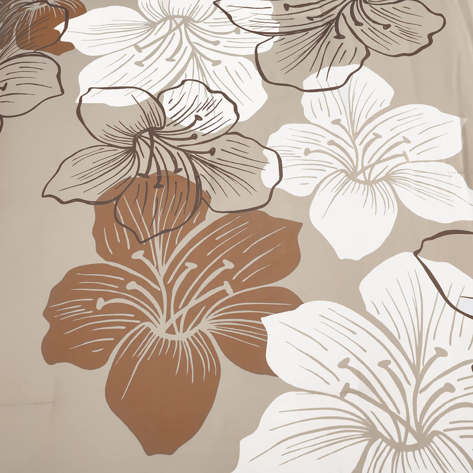 Menghomeus Taupe Comforter Set Full - Brown Floral Comforter Khaki Botanical Bedding Sets, Soft Boho Bed Comforter Set for All Season (1 Comforter, 2 Pillowcases)