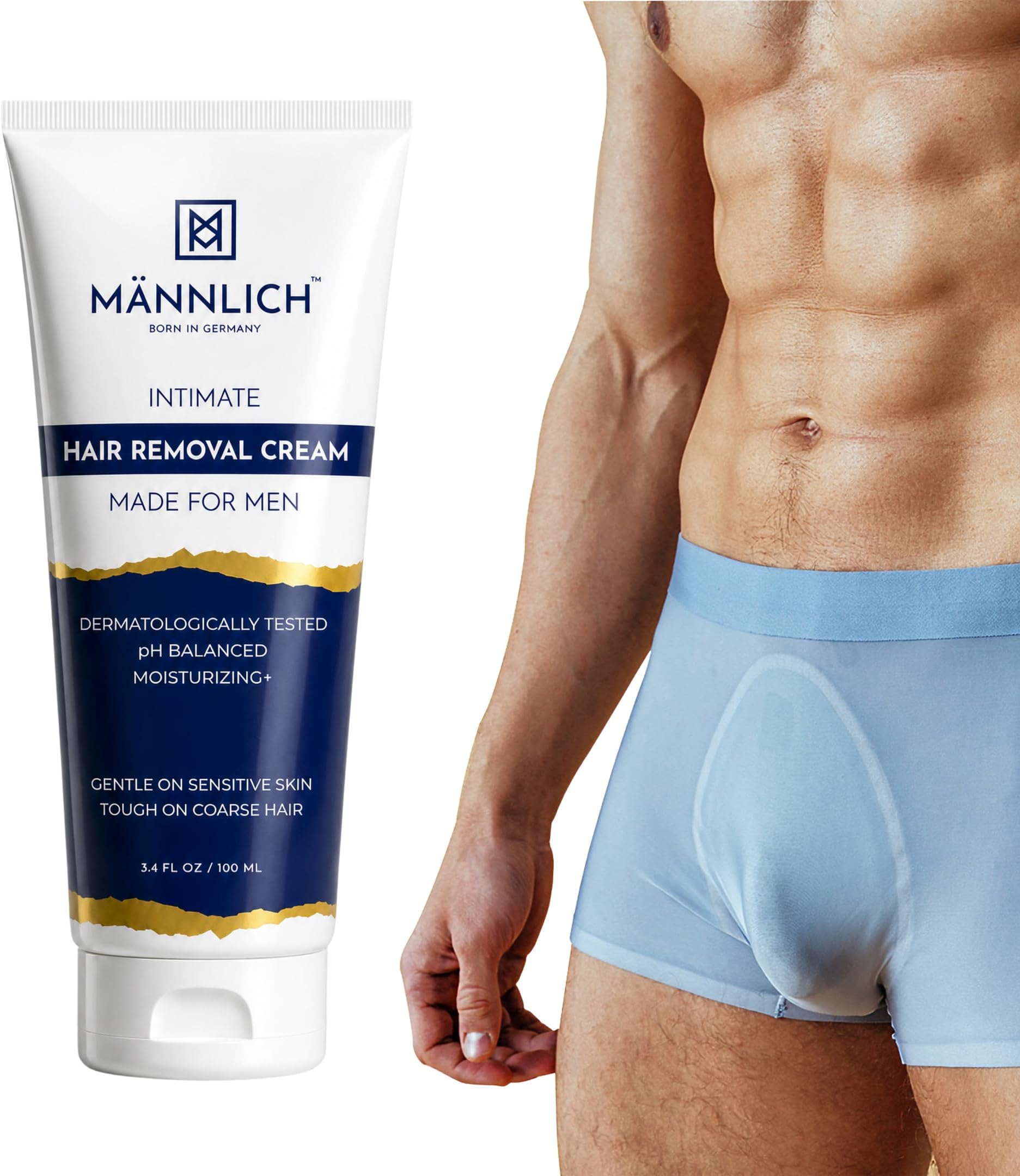 Intimate/Private Hair Removal Cream for Men (100 ml) | Painless, Faster, Soothing for Unwanted Coarse Pubic Hair, Suitable For All Skin Types (Pack of 1)
