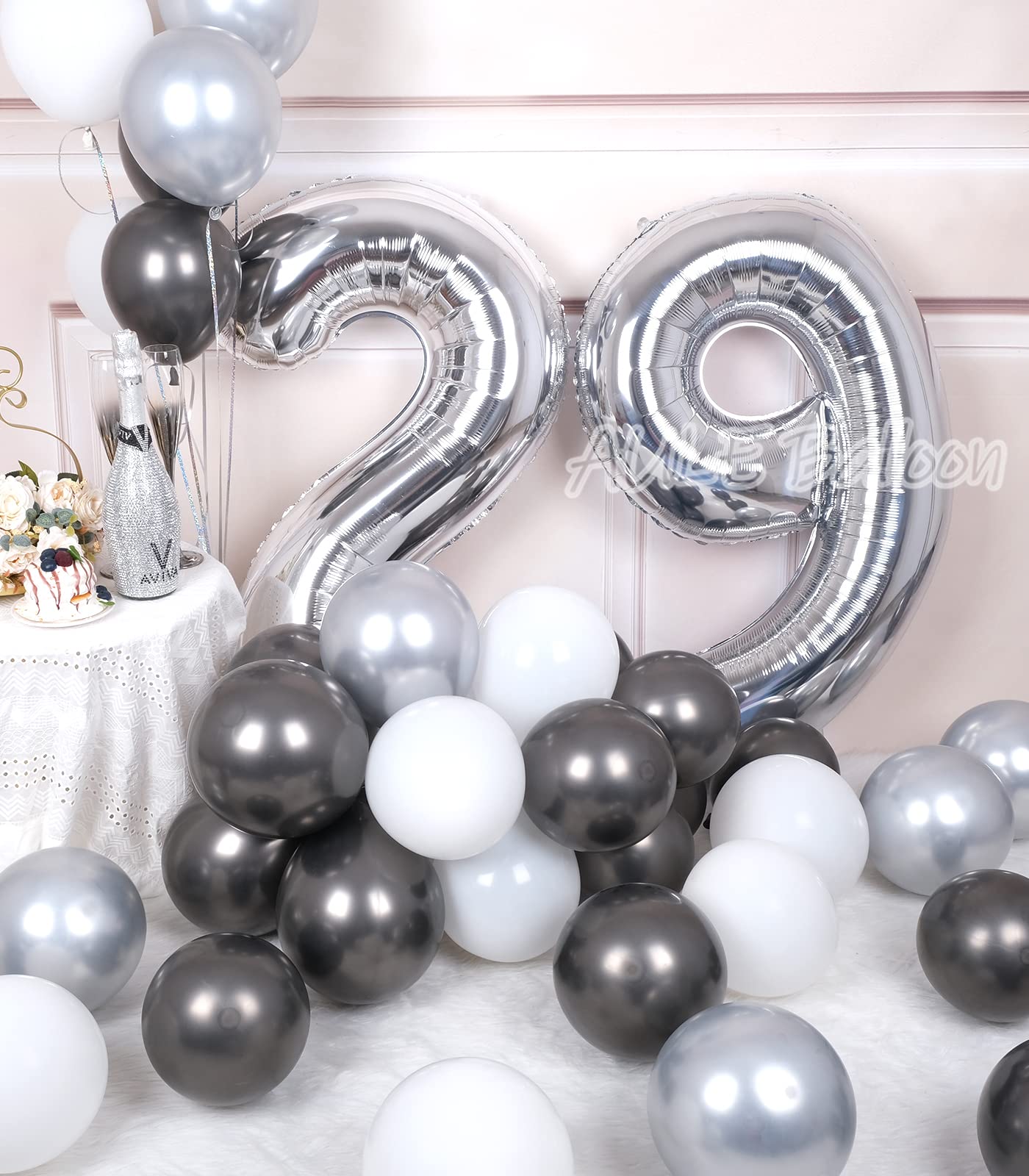 29th Birthday Decorations Set Women And Men, Black Gold 29 Birthday Decoration...