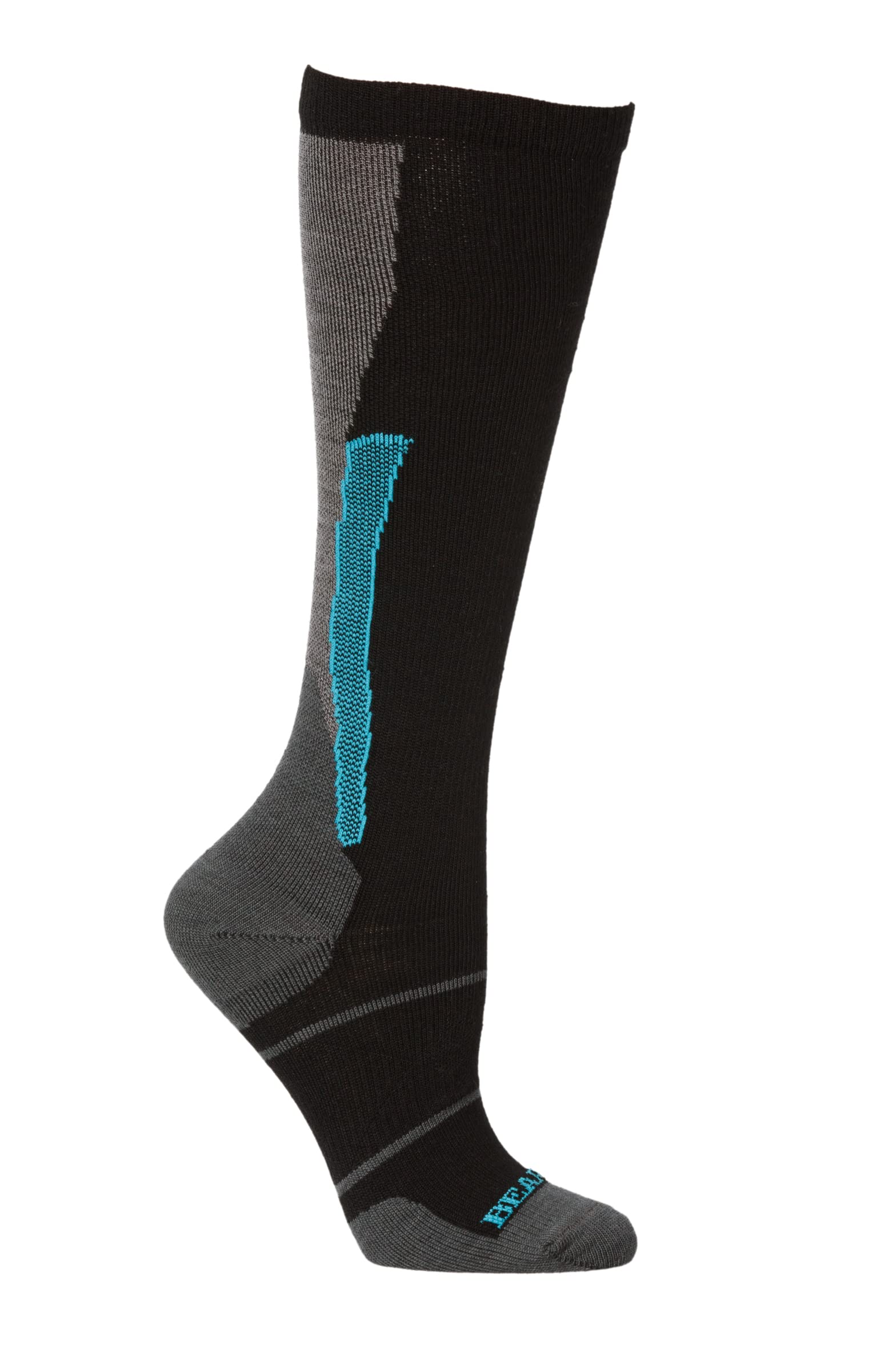 Bear Proof Merino Wool Ski Boone Over The Calf (Medium 9-11, Black-Scuba)