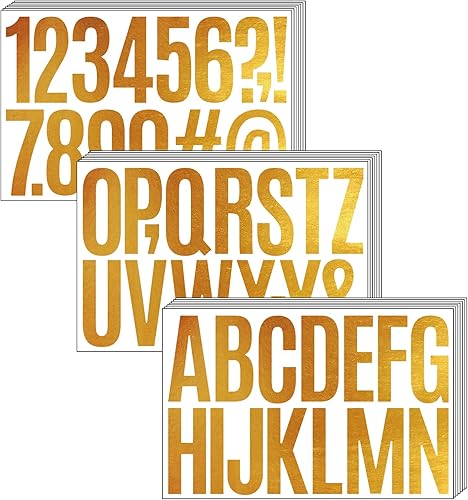 384 piezas de 24 hojas de calcomanías de letras grandes, letras de tablero de anuncios de 3 pulgadas, letras adhesivas de vinilo para tablones de