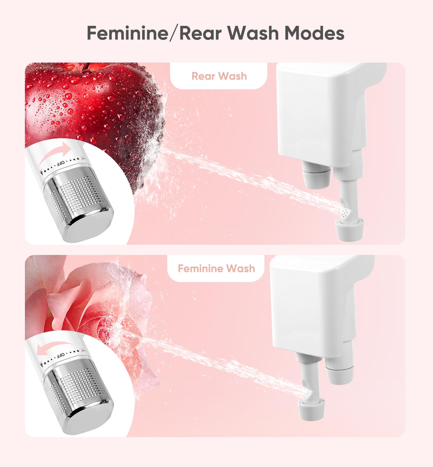 Ultra-Slim Bidet Attachment, Posterior&Feminine Wash-(Retractable Dual Nozzles) - Image 3