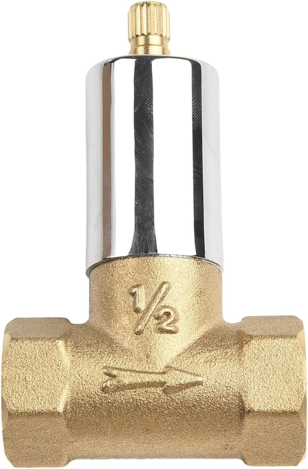 Shower Shutoff Plumbing Fitting, Shower Head Flow Control, 1/2 Inch Brass Quick Opening Drain, Water Flow Control Valve-1/2”