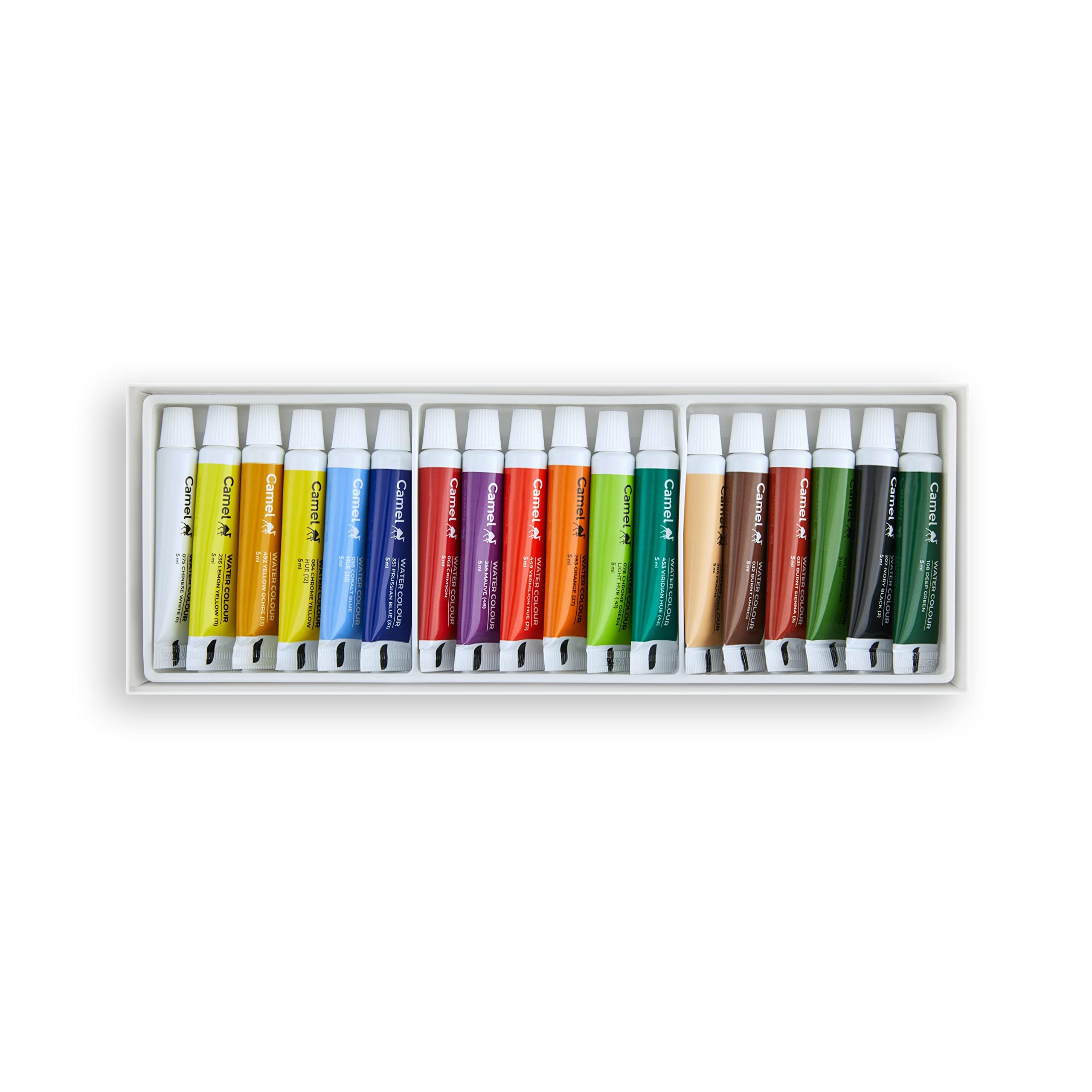 Camlin Watercolor Tube - 18 Shades (5ML Each) | Vibrant Pigments for Rich Colors | Quick-Drying & Easy Blending | Perfect for Portraits, Landscapes & Florals | Multisurface Use.-image-46