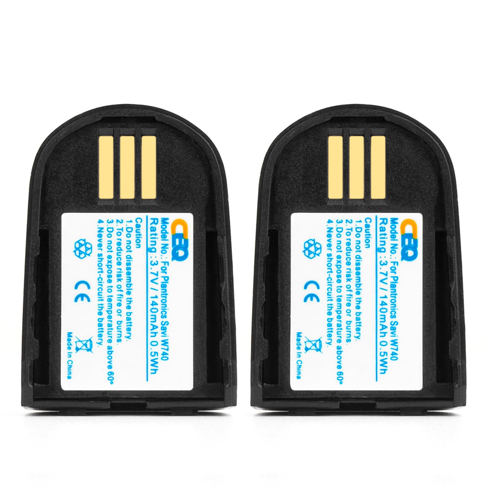 2pcs 82742-01 204755-01 Replacement Battery for Plantronics Savi W740 W02 W745 W720 W440 W445 WH500 CS540XD WH500A W440-M W740-M C054A C074,PN:84598-01 86507-01 Wireless Headsets Headphones Repair.