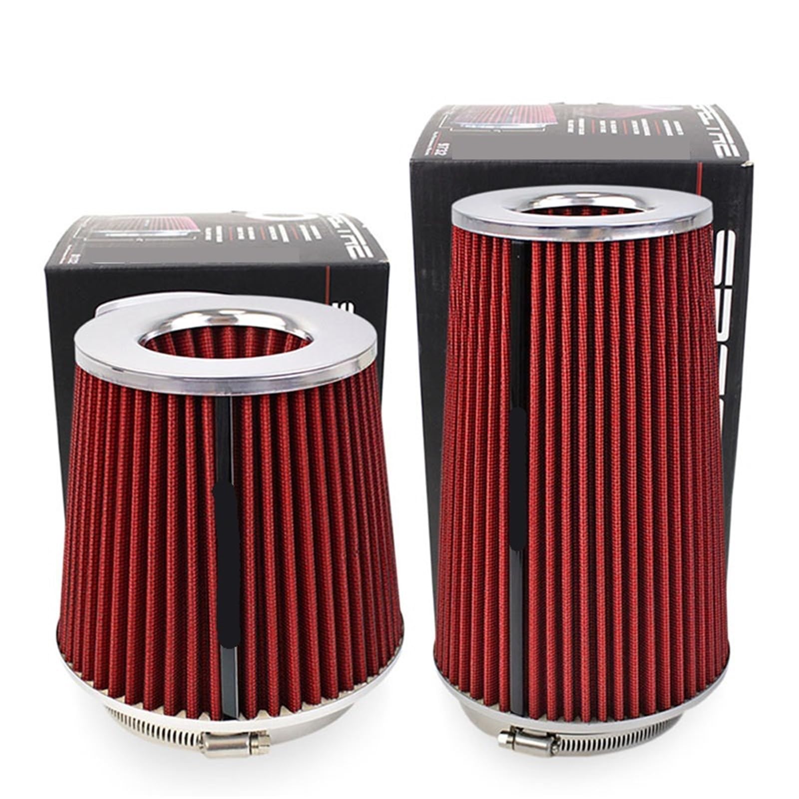 Wlot zimnego powietrza 76mm 89mm 102mm Filtr powietrza wlotowego Uniwersalny wyścigowy 3 cale 3,5 cala 4 cale Flow Sport Power Wlot powietrza filtr powietrza z adapterem(Long)