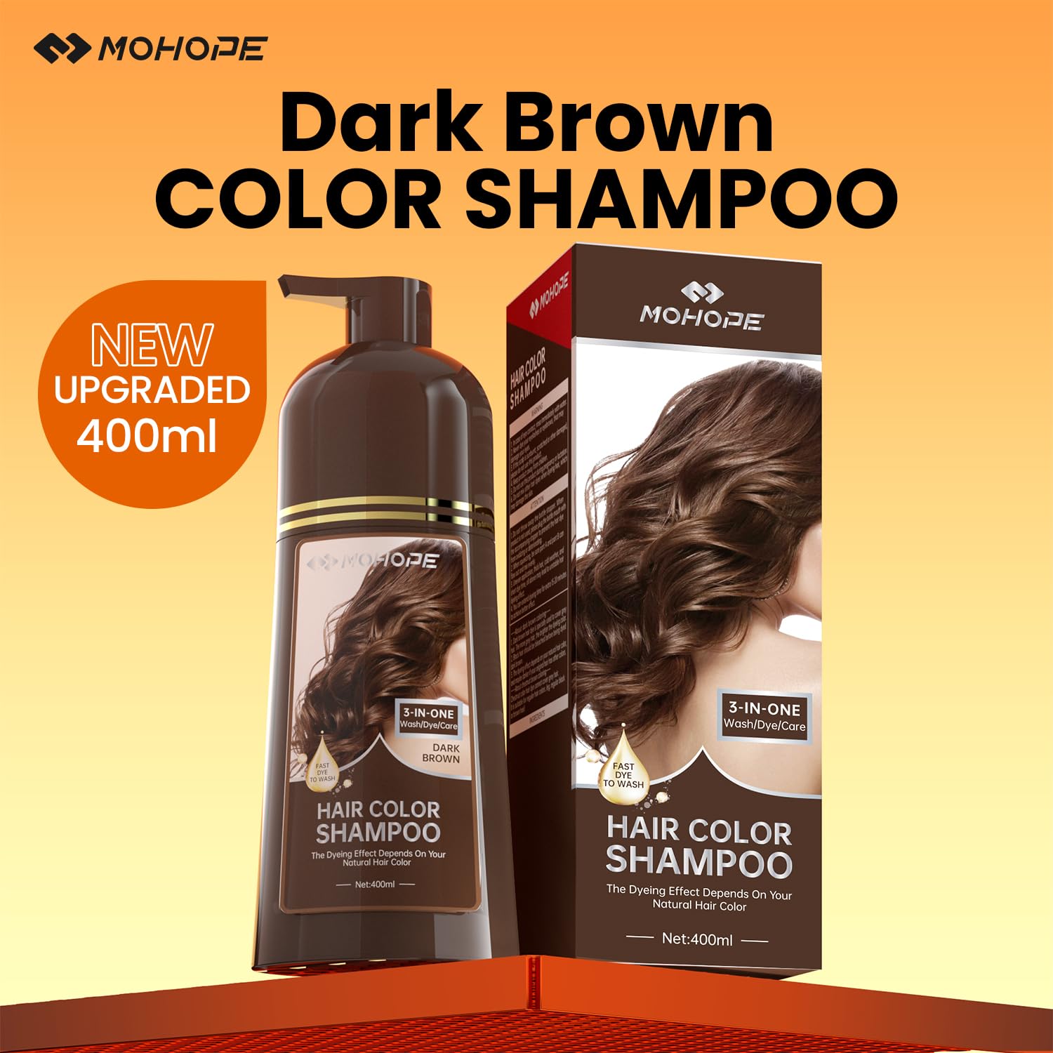 Amazon.com : MOHOPE Dark Brown Hair Color Shampoo 14.1 Fl Oz