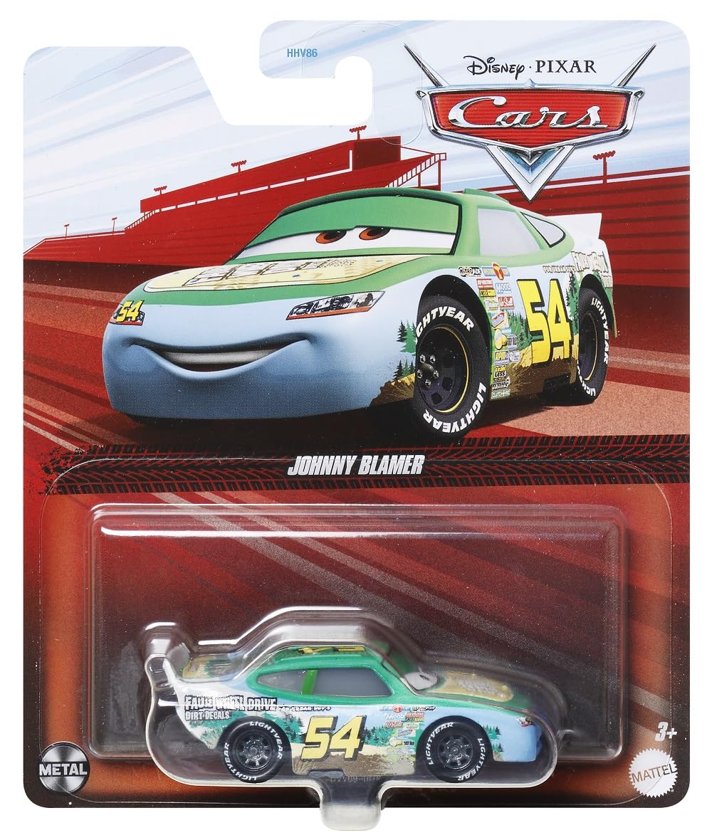 Mattel Selección Vehículos Racing Style | Disney Cars | Die Cast 1:55 Coche, DXV29N Cars 3 Single:Johnny Blamer — view 6