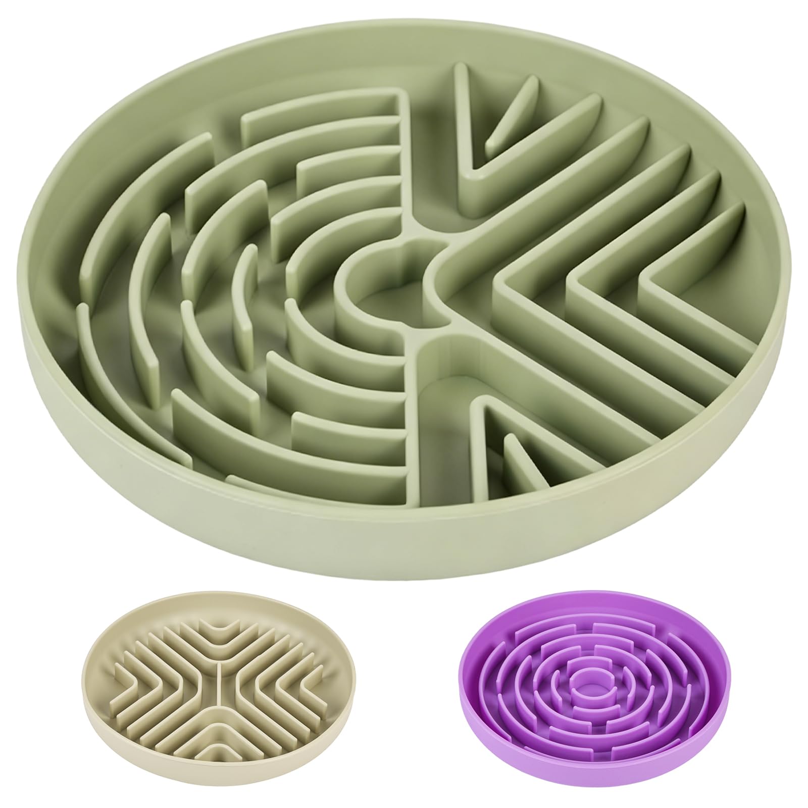 OFFCUP Ciotola Anti-ingozzamento Per Cani – Silicone Alimentare, Ventosa Antiscivolo, 20x20 Cm, Previene Soffocamento E Favorisce La Perdita Di Peso (Viola)