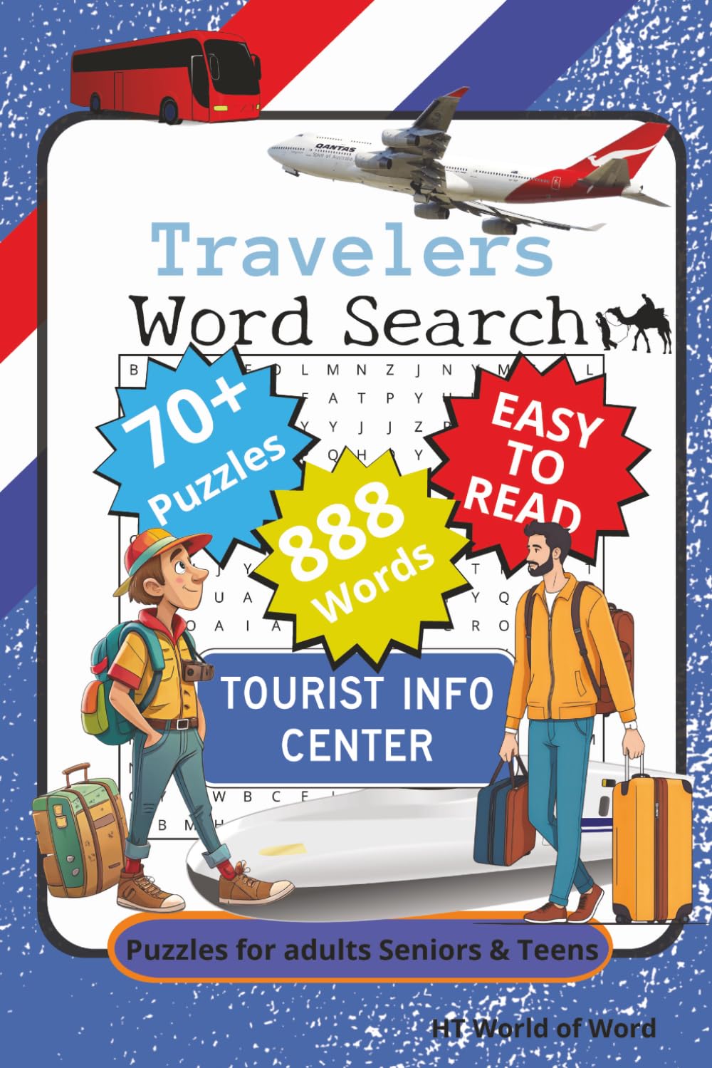 Travelers Word Search Book: : 70+ Word Search Puzzles with Easy to Read Print about Traveling, tickets and train , For Anxiety Relief and relaxation | 6x9 inches, 111 p