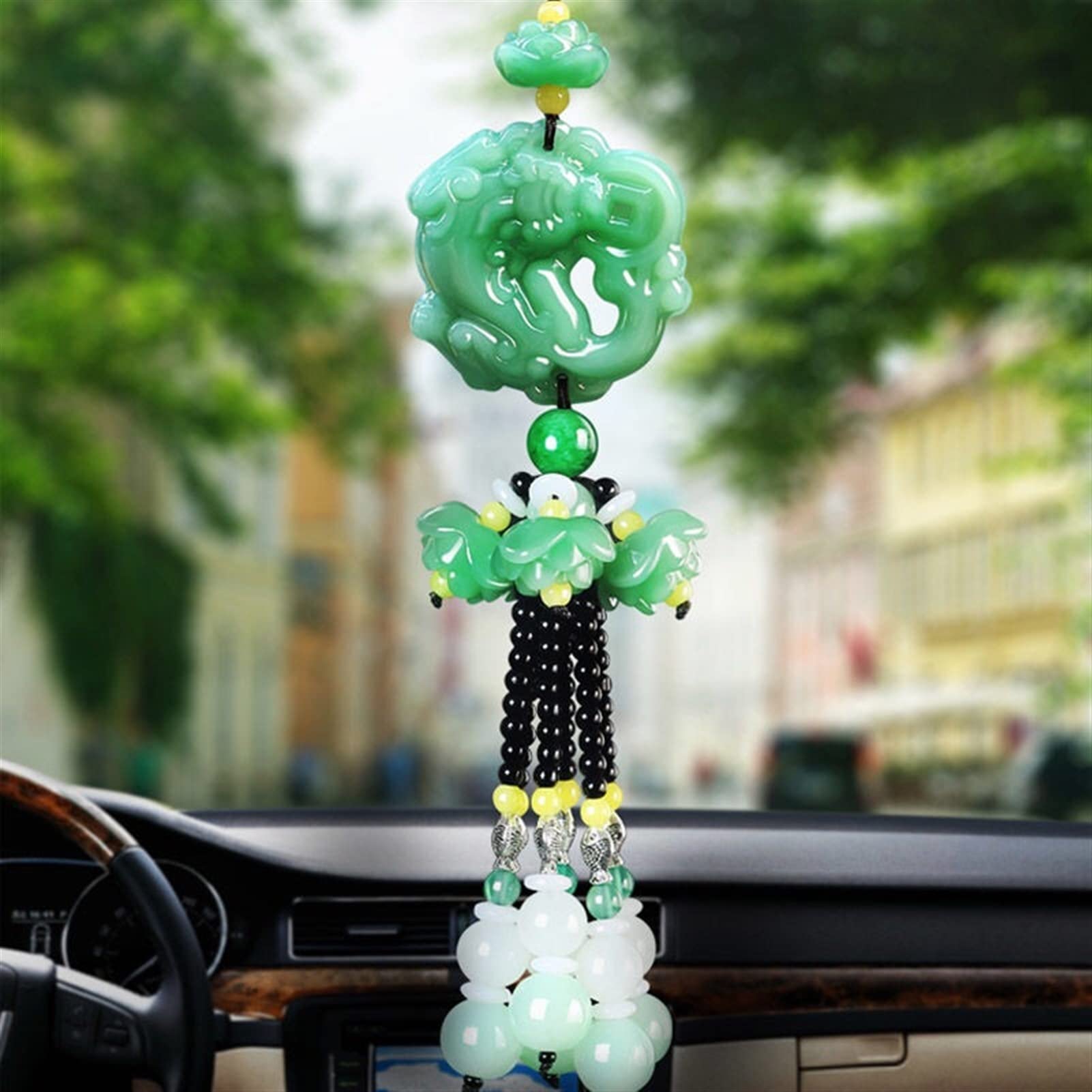 Ciondolo for auto decorativoAccessori for specchietti for autoCiondolo elemento squisito in Cina, Ciondolo for auto Decorazione pendente for specchietto retrovisore interno con zucca atmosferica di fa