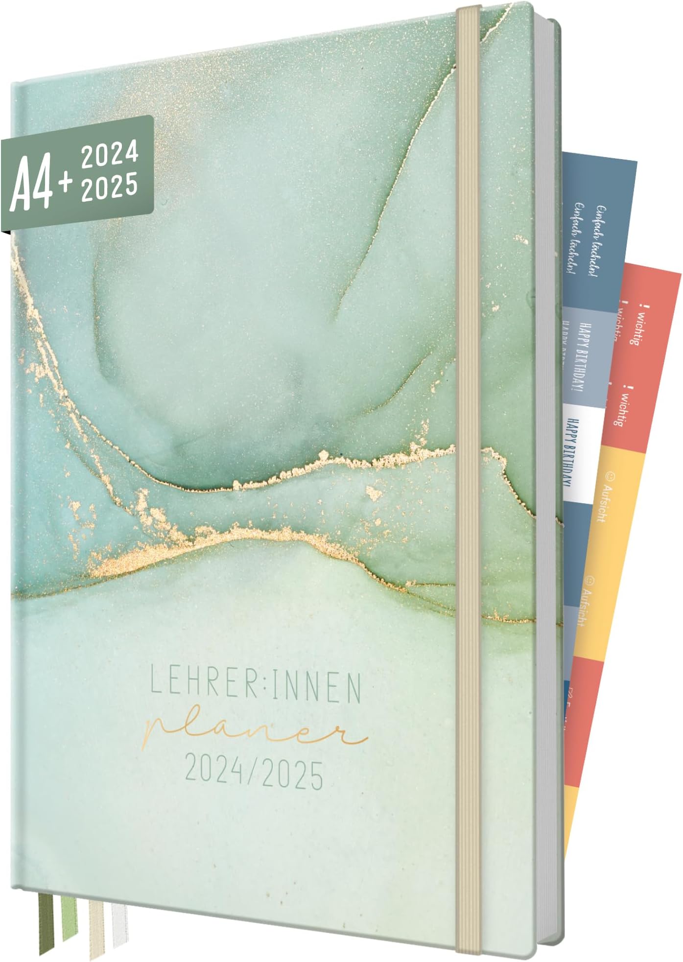 Häfft® Lehrer-Planer 2024/2025 A4+ "Soft Green" Hardcover