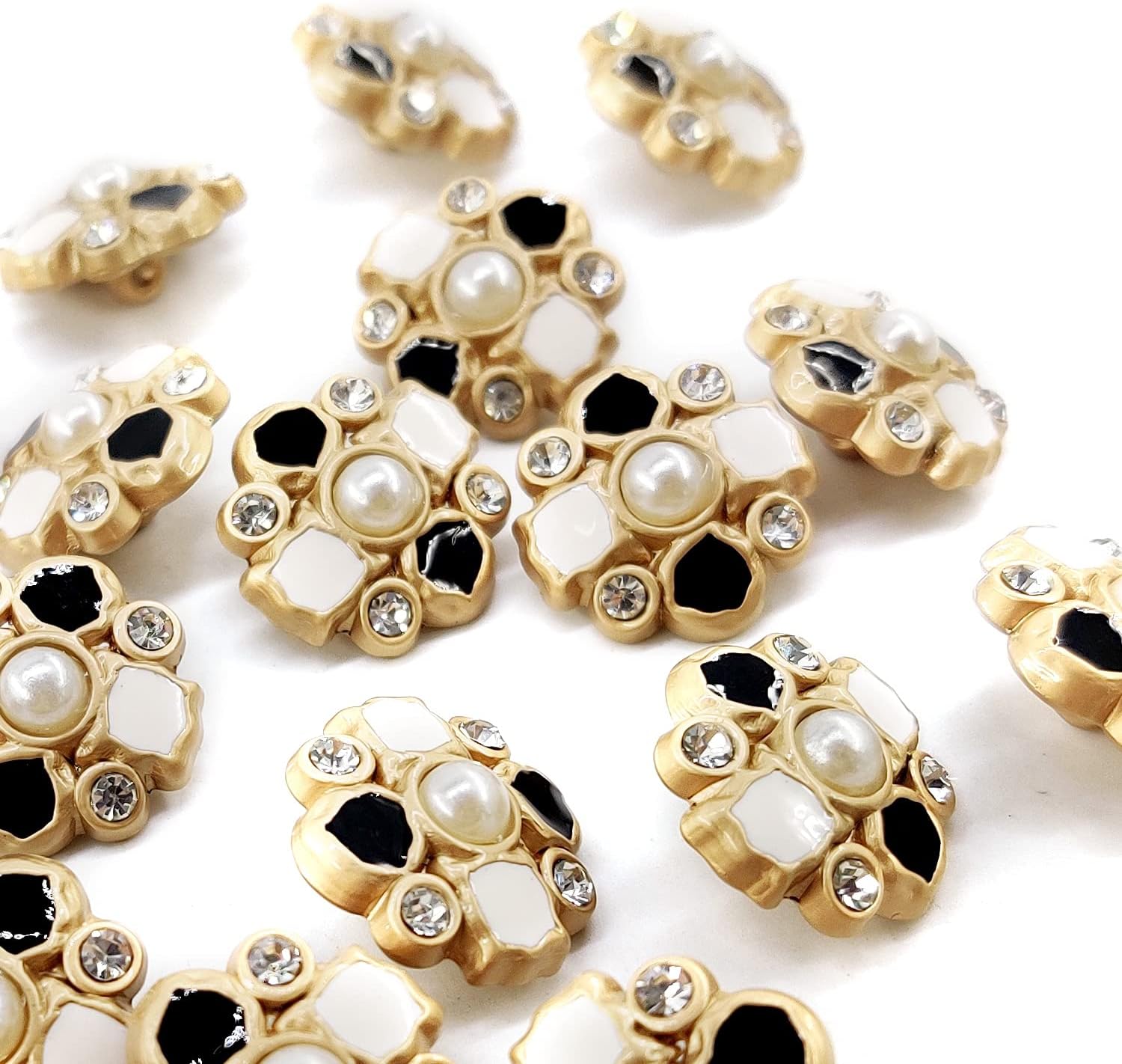20 pcs Golden Irregular Shank Sewing Buttons, 18mm, 23/32" image 3