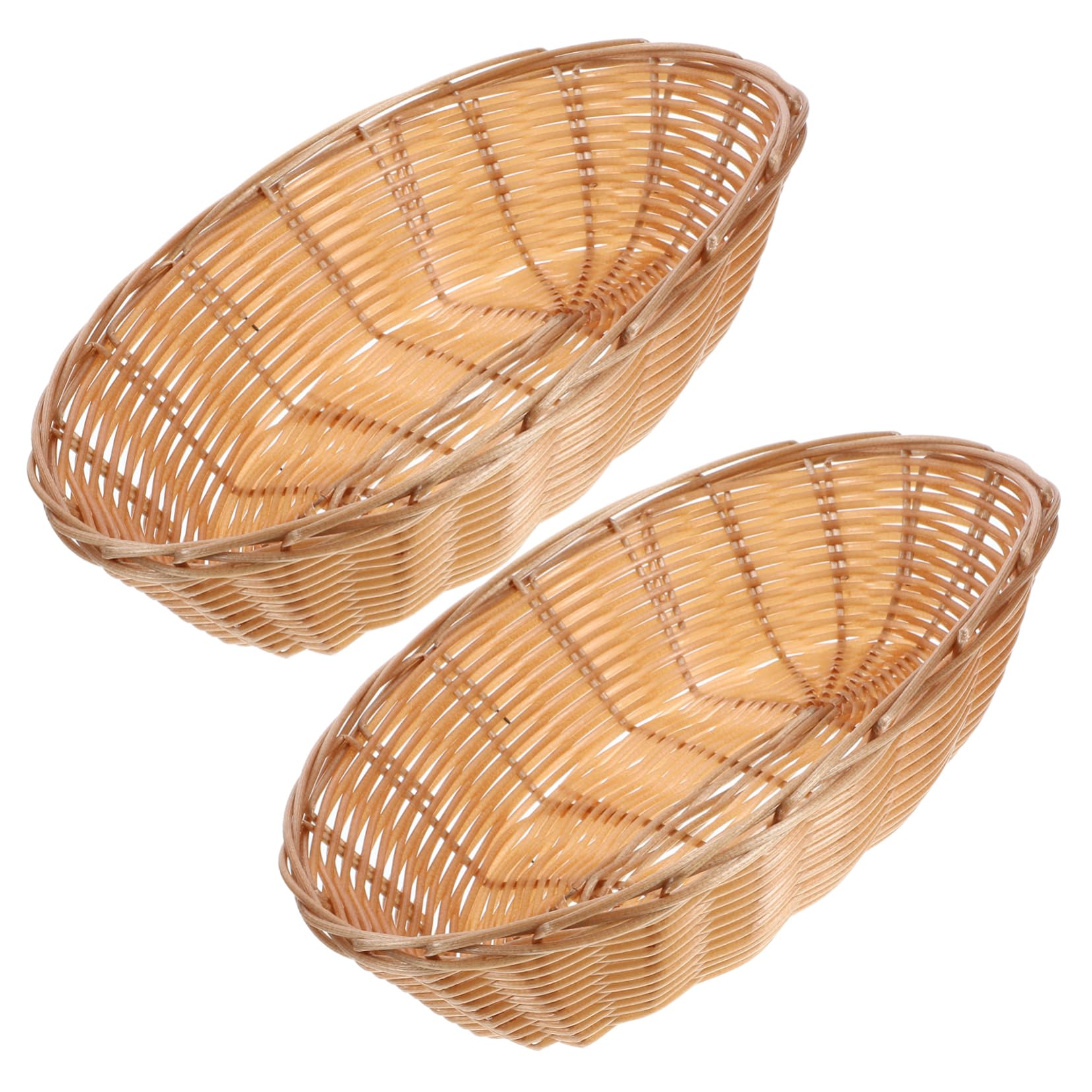 OSOLADY 2pcs Fruit Basket Storage Basket Snack Basket Bread Baskets for Serving Bread Baskets for Table Picnic Basket Fruits Basket Plastic Baskets for Storage Sundries Organizer Pp