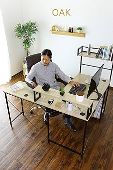 Amazon | DORIS ドリス パソコンデスク L字デスク 勉強机 机