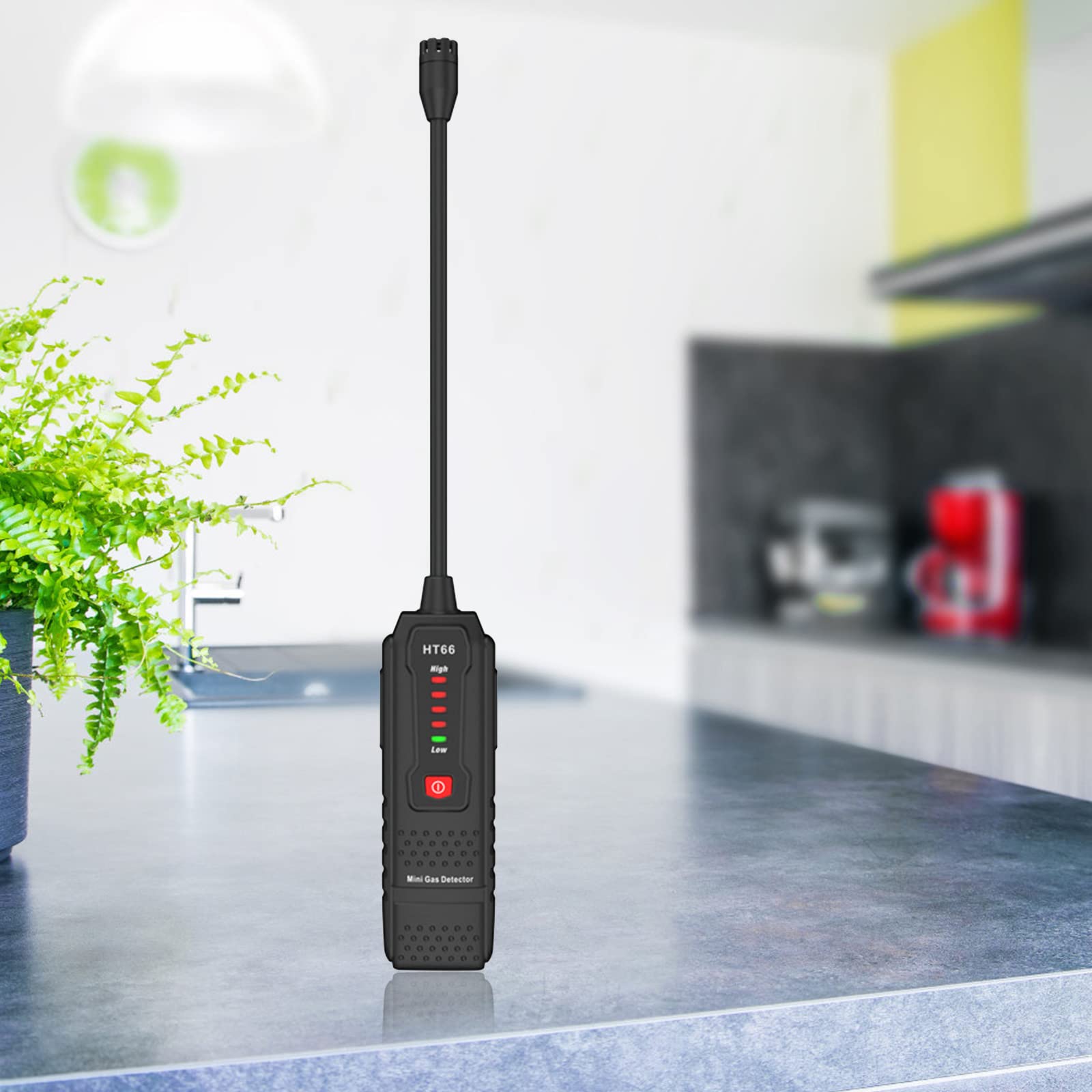 Rilevatore di perdite Tester portatile palmare - Sniffer metano naturale infiammabile 50-1000 ppm con allarme sonoro-visivo Sniffer alimentato a batteria (non inclusa)