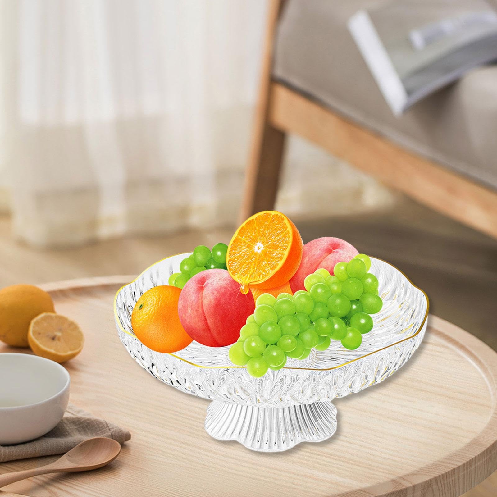 Fruttiera con Piedistallo, Moderno Portaverdure, Cesto di Frutta con Gambe, Decorazione per Matrimoni, Cucine, Regalo di Inaugurazione Della Casa, Bianco