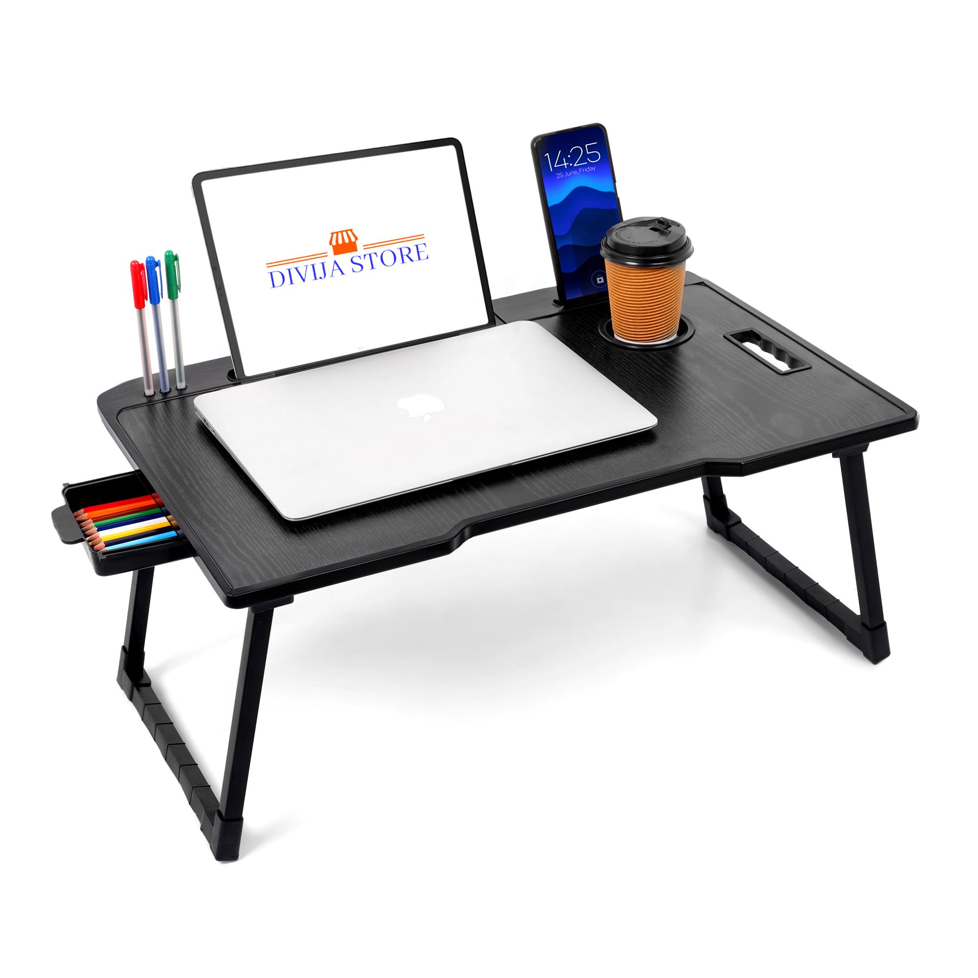 Mota Barman Office Table for Home/Writing Desk for Office/Folding Table for School/Folding Study Table/Work from Home Multipurpose Table (Black Cotted)