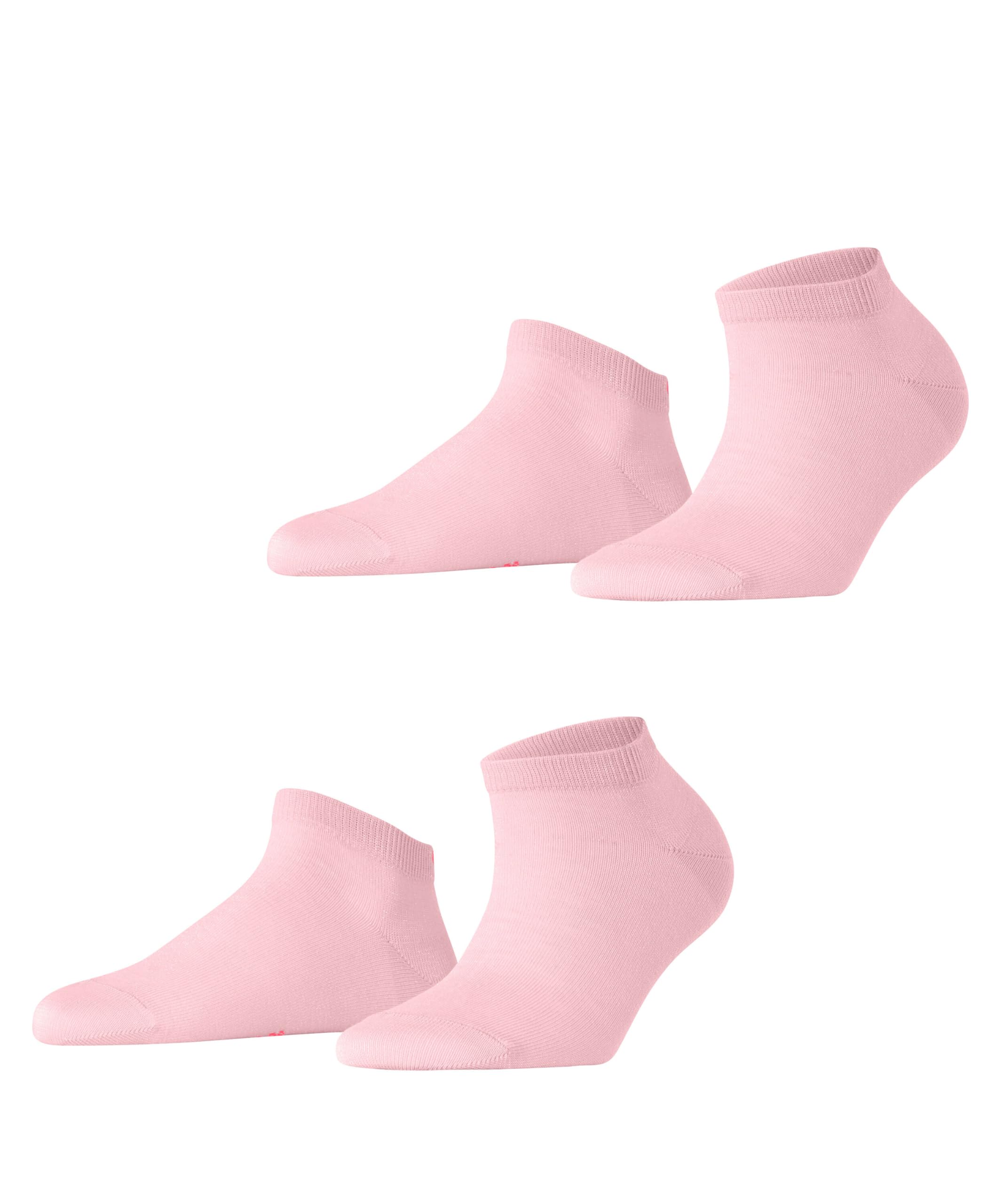 ESPRIT Women's Irisée Multipack W Sn Cotton Low-Cut Plain 2 Pairs Trainer Socks, Pink Orchid 8985, 2.5-5