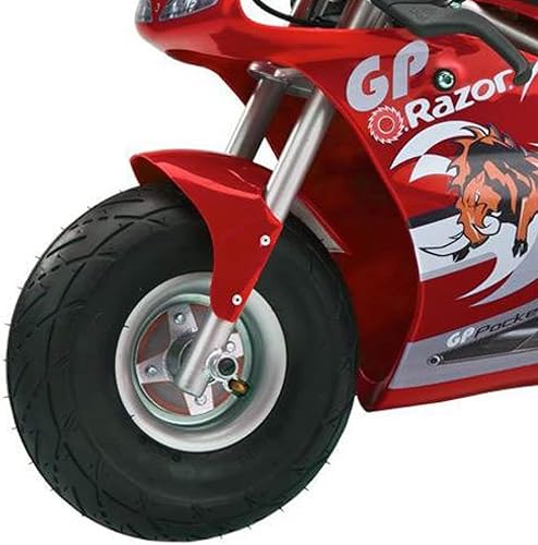 Miniatura 6 de Razor Mini bicicleta eléctrica de 24 voltios, cohete de bolsillo de motocicleta de 1 velocidad con neumáticos de 10 pulgadas, velocidades de hasta