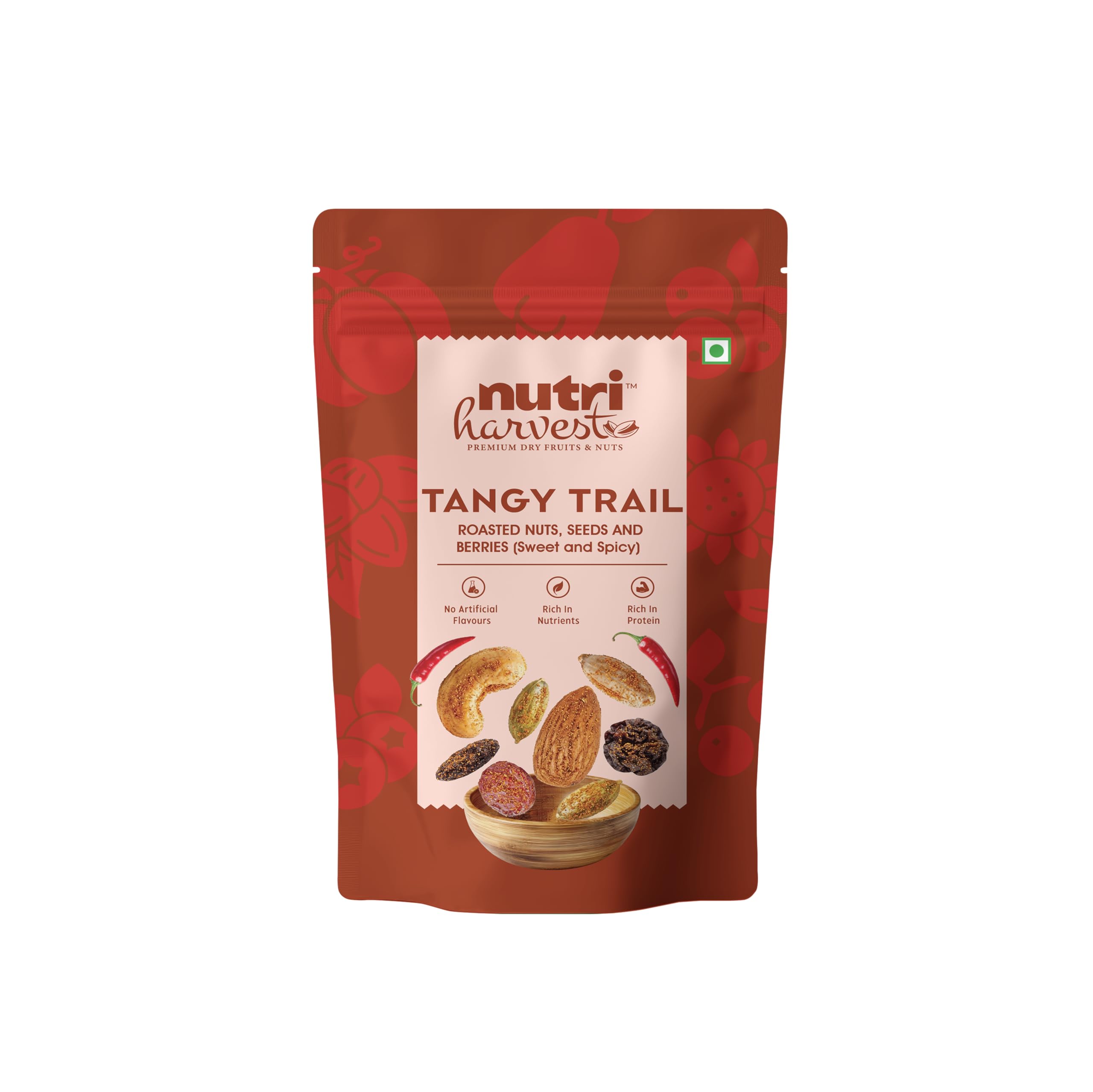 NUTRI HARVEST Tangy Trail Mix 250g (Pack of 1)| Roasted Nuts Seeds & Berries Snack | Sweet & Spicy Protein Rich Healthy Mix with Almonds Cashews Cranberries Blackcurrants Pumpkin and Sunflower Seeds-image-13