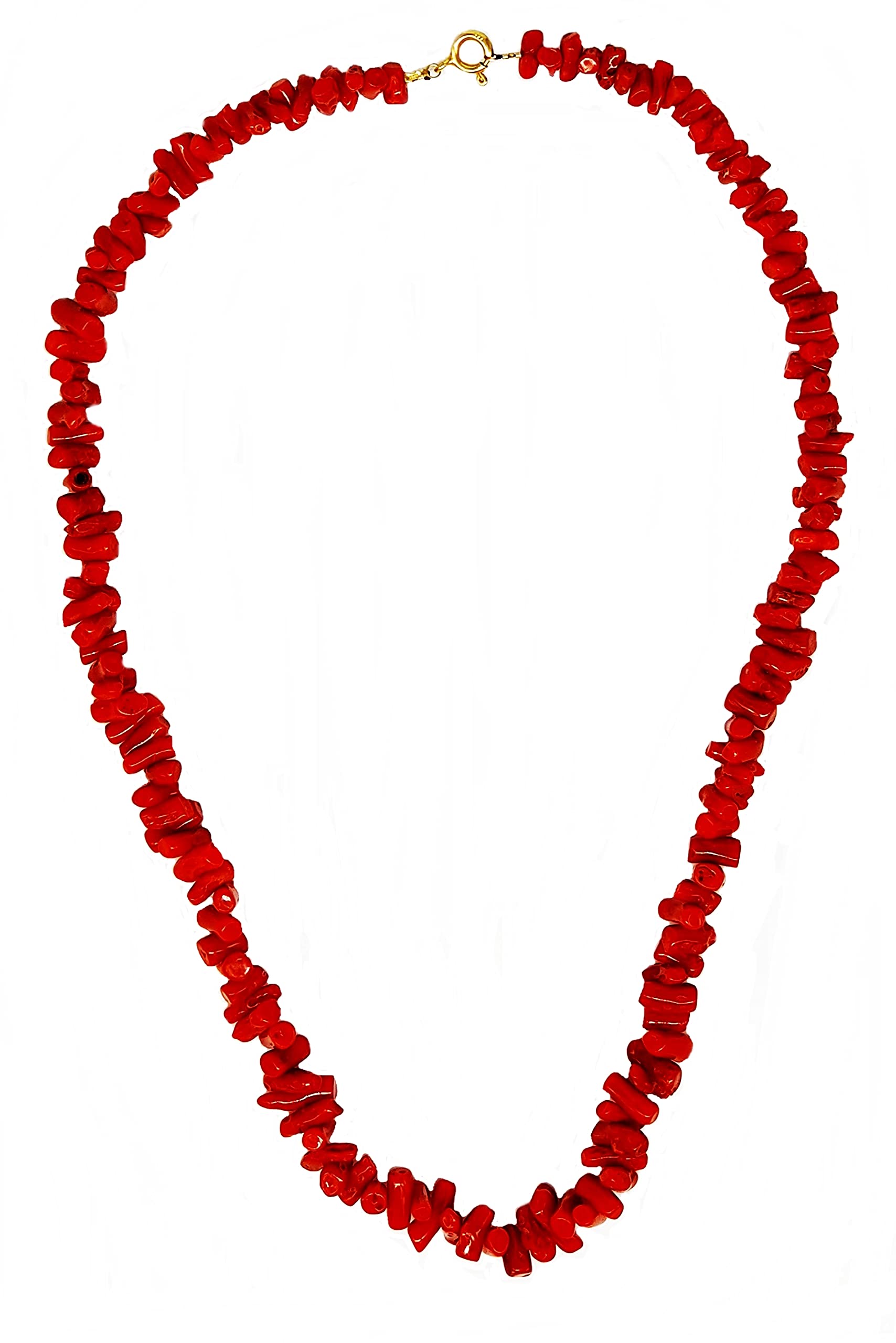 Sicilia Bedda - Collana in Corallo Rosso del Mediterraneo a frangia piccola - Argento 925 - Prodotto realizzato interamente a Mano