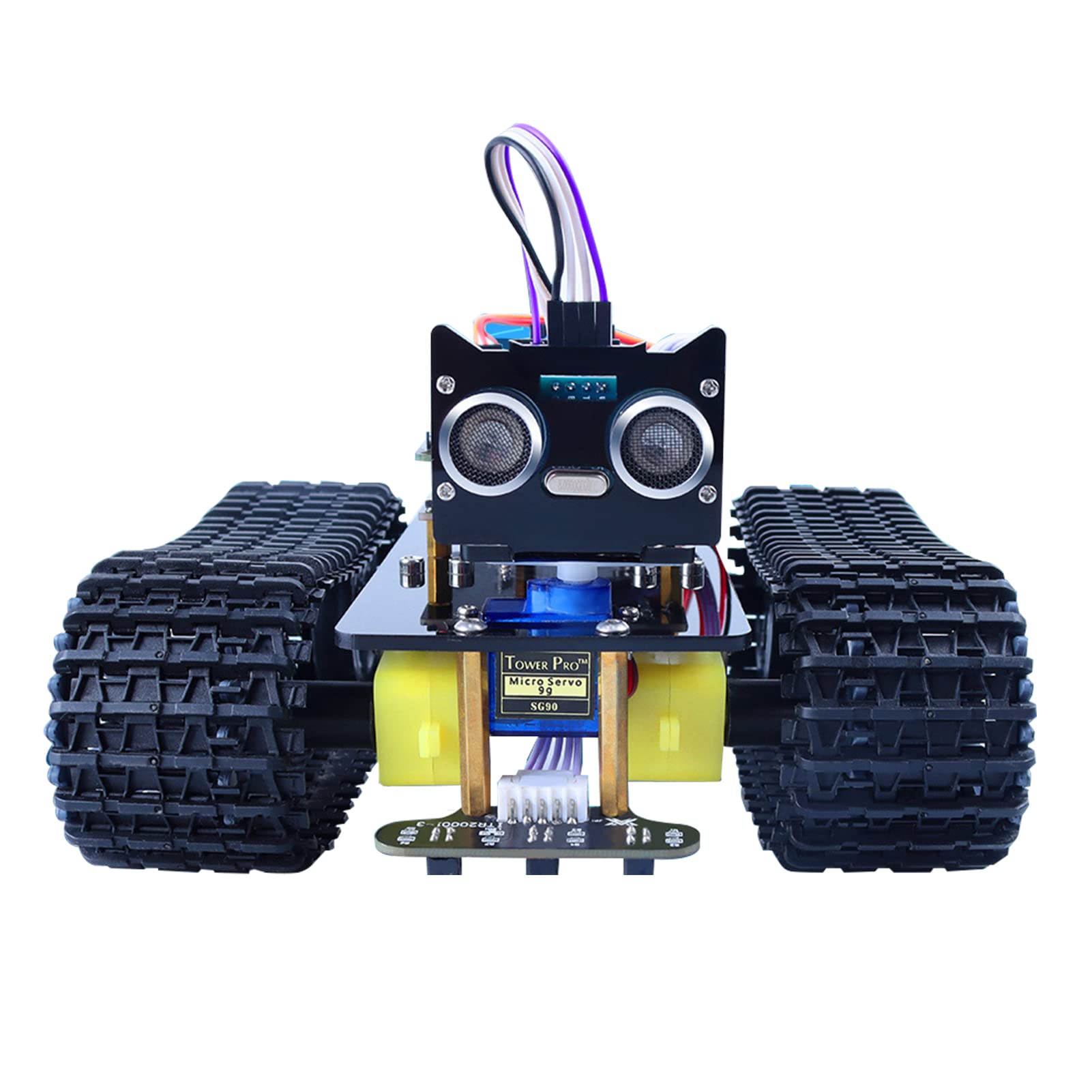 Smart Robot，Smart Crawler Robot DIY Kit Intelligent Programmable Robot Kit with Ultrasonic Obstacle Avoidance STEM Wireless Vehicle Direction Control RGB Light for Boys Girls Educational