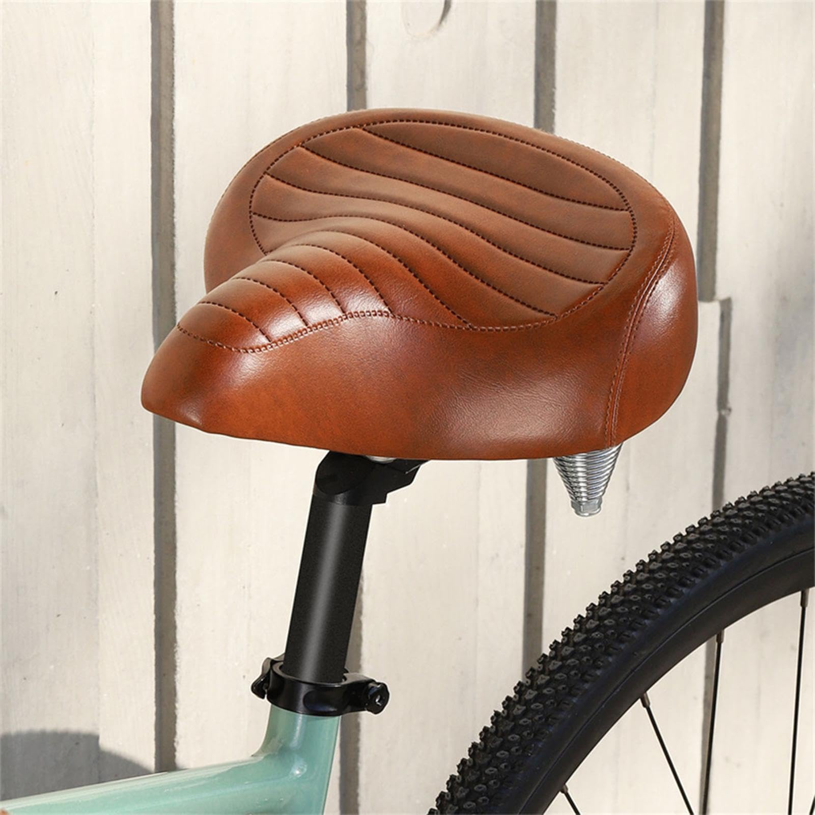 Retro Sitz, Vintage Sattel, klassischer Sitz, Retro Stil Sitz Leder Retro Sattel Bequemer Vintage Sitz Retro Cruiser Sitz Nostalgie Sitz 