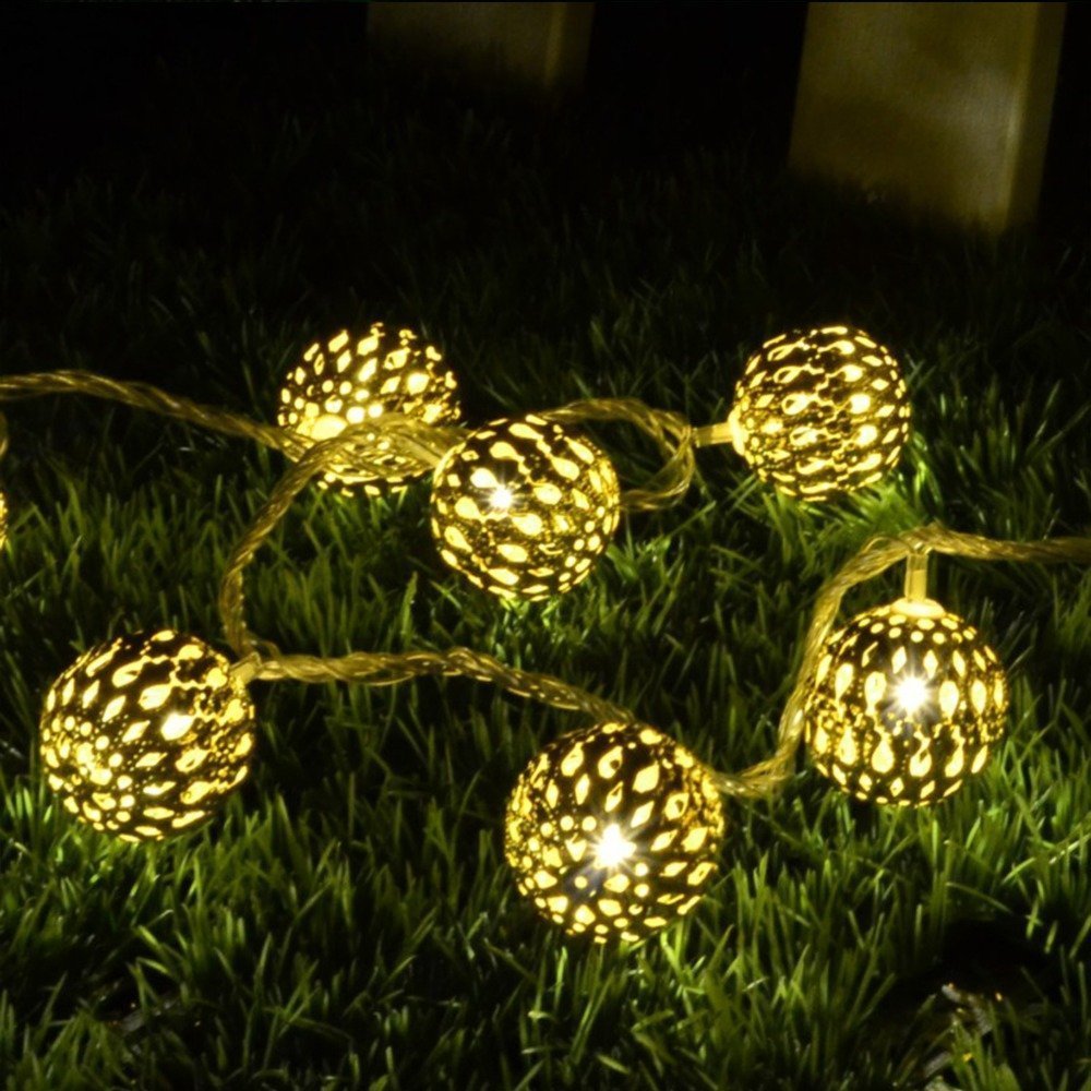 PragAart Ball Shape Warm White 40-LED String Lamp Lights for Christmas Diwali Decoration