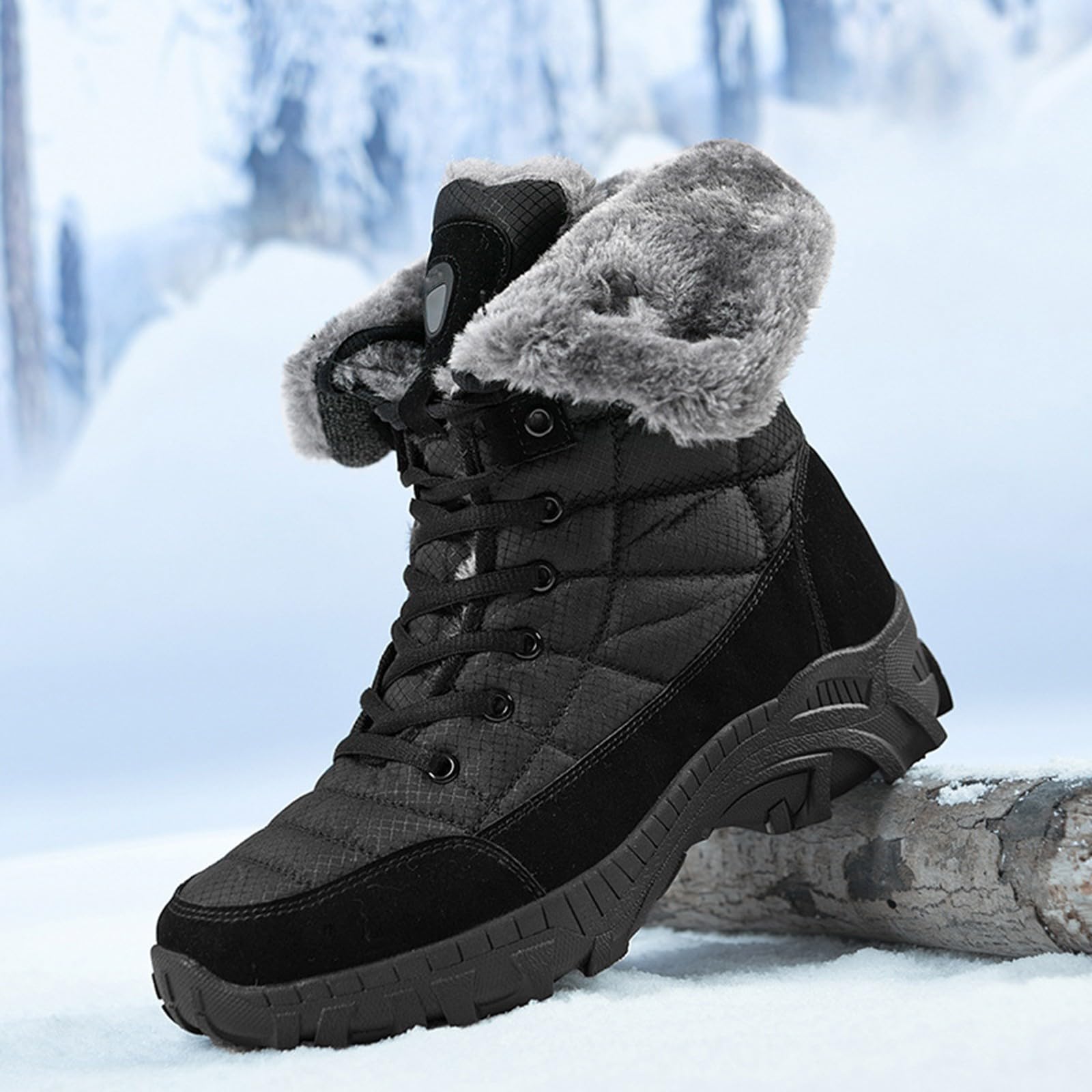 Winterschuhe Herren Weiche Sohle Schneeschuhe Herren Fleece