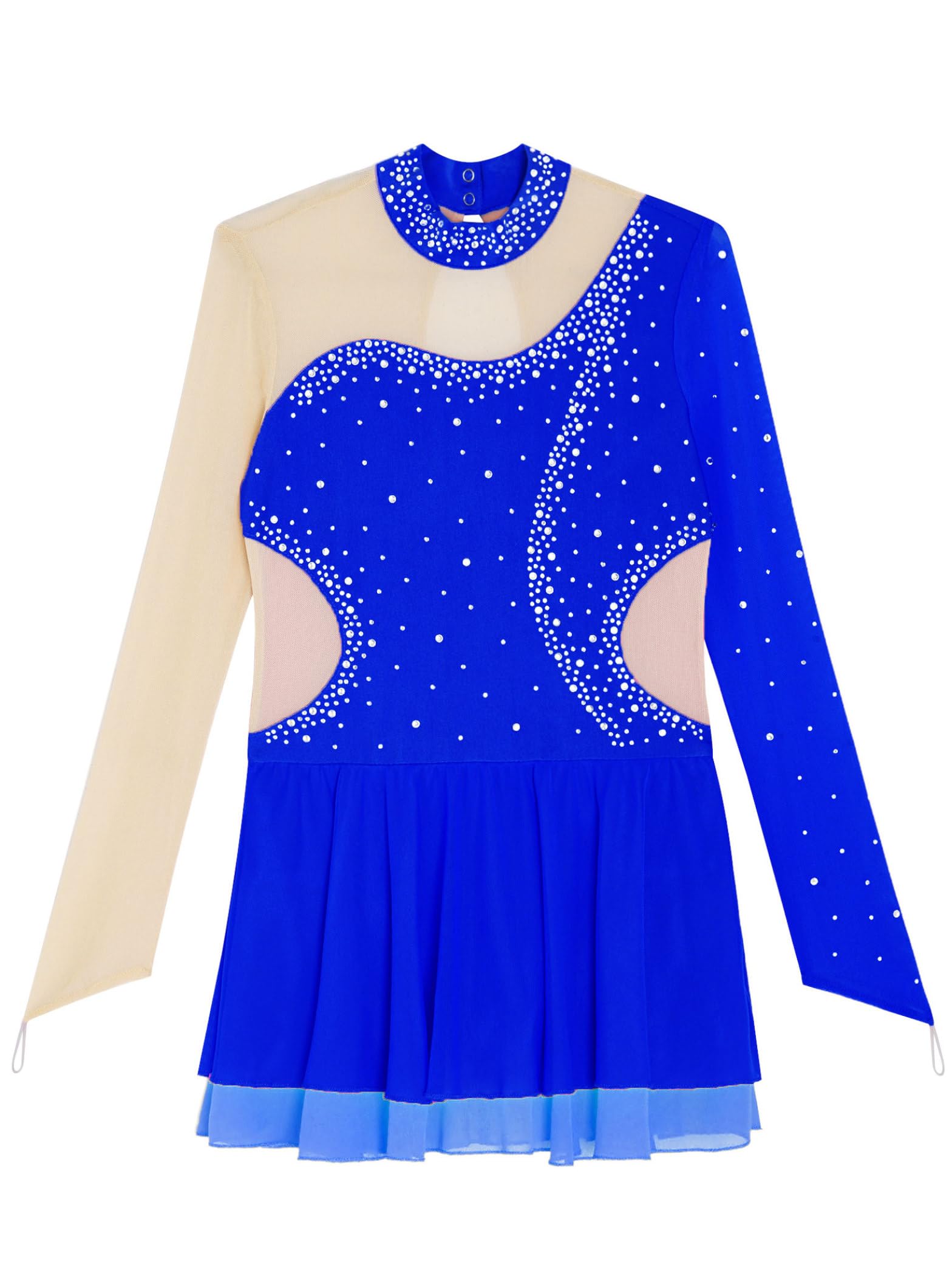 Robe de Patinage Artistique pour Filles Justaucorps Strass Brillants