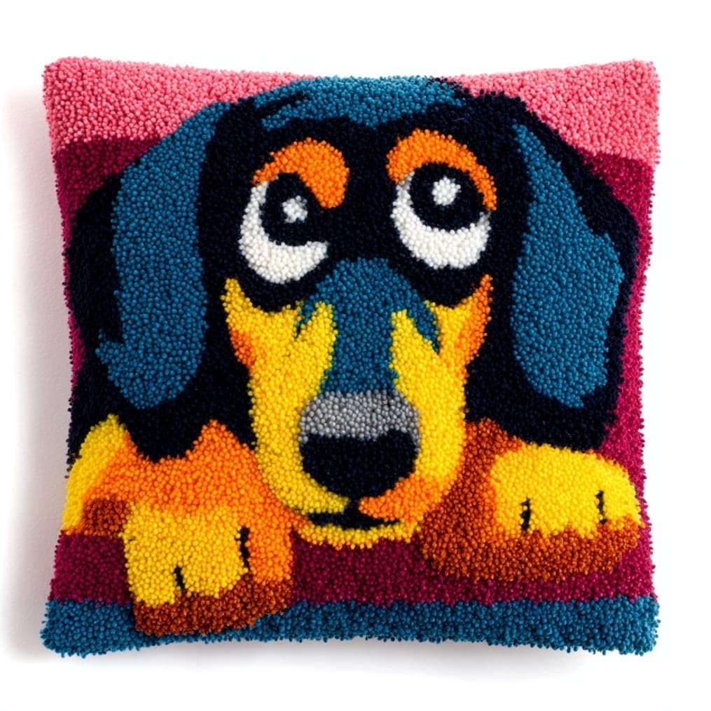 AxiangziK Latch Hook Cushion Kits for Adults,Dachshund